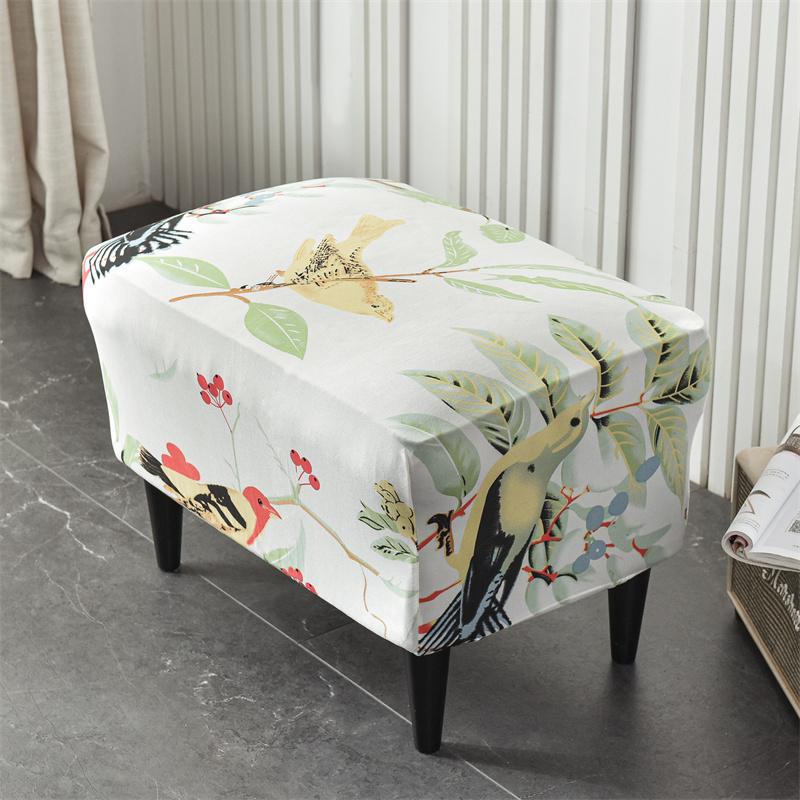 Stretch Spandex Nordic Floral Removable Wing Chair Cover, Relaxing Seat Covers Slipcovers For Armchairs