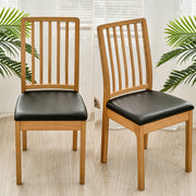 Waterproof Pu Leather Square Chair Seat Cover Kitchen Dining Seat Slipcovers