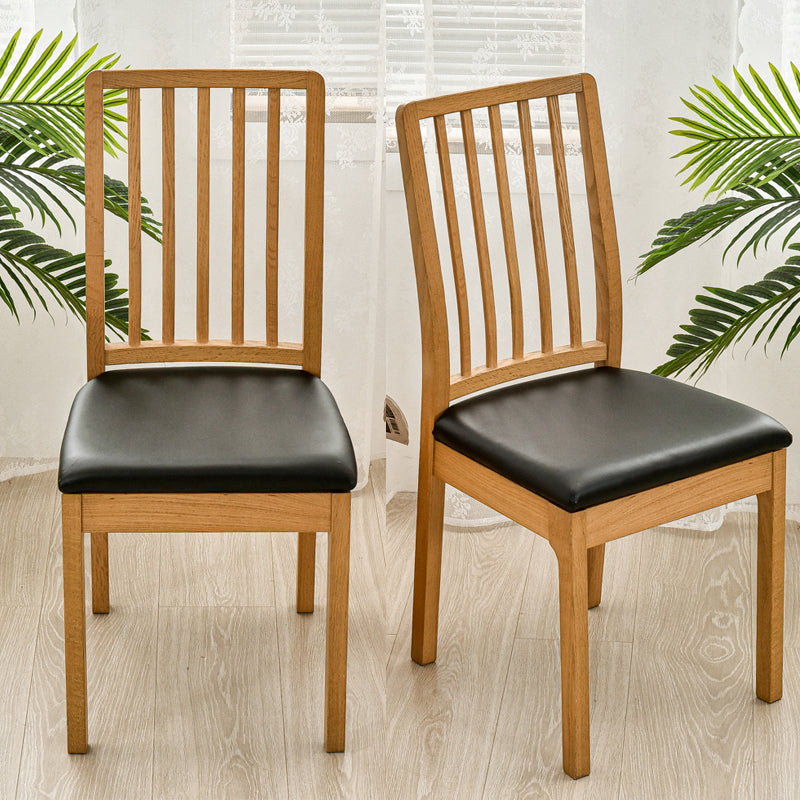 Waterproof Pu Leather Square Chair Seat Cover Kitchen Dining Seat Slipcovers