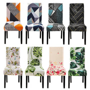 Kas Geometry Chair Cover Elastic Chair Covers Spandex Stretch Anti-dirty Removable Dining Office Chair Case