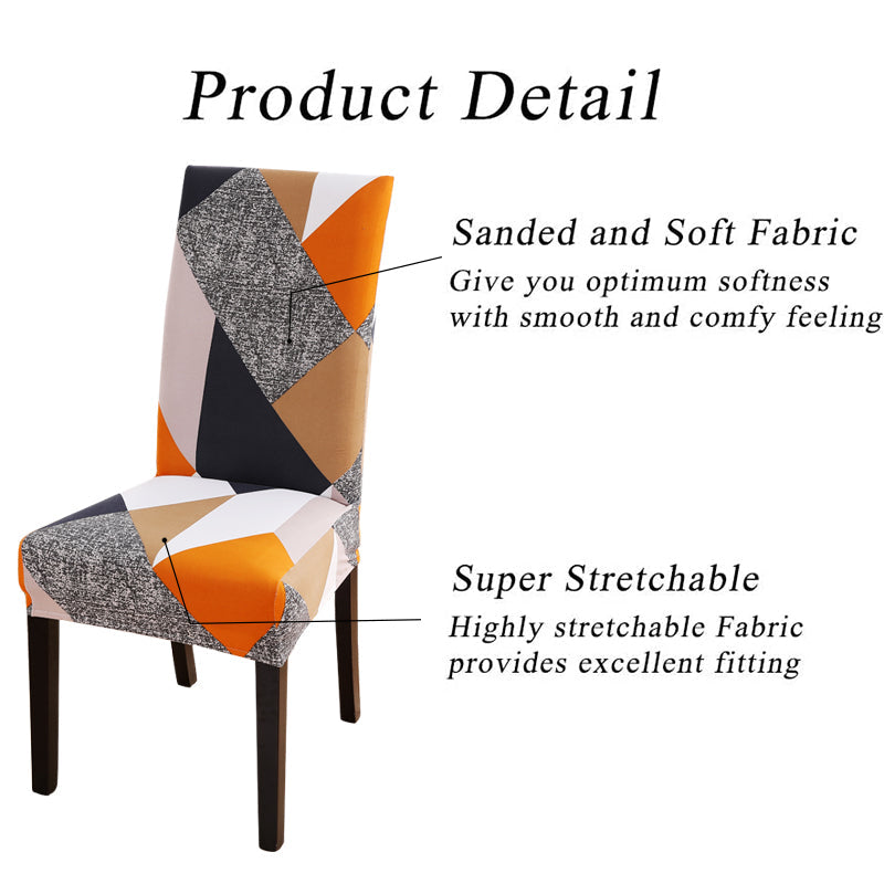 Kas Geometry Chair Cover Elastic Chair Covers Spandex Stretch Anti-dirty Removable Dining Office Chair Case