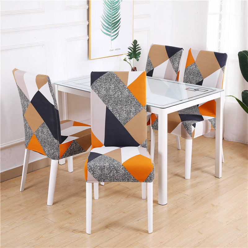 Kas Geometry Chair Cover Elastic Chair Covers Spandex Stretch Anti-dirty Removable Dining Office Chair Case