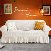 Seersucker Sofa Slipcover With Skirt Stretch Couch Slipcover Easy Fit Universal Furniture Protector