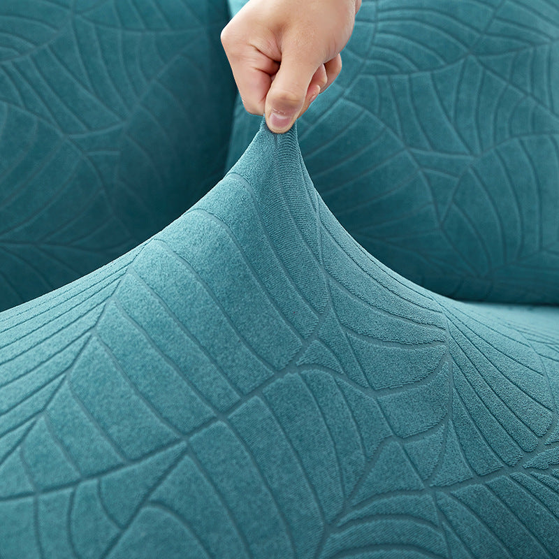 Waterproof Sofa Covers For 1/2/3/4 Seater Jacquard Solid Couches Elastic L Shaped Sofa Cover For Living Room Armchair And Couch