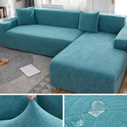 Waterproof Sofa Covers For 1/2/3/4 Seater Jacquard Solid Couches Elastic L Shaped Sofa Cover For Living Room Armchair And Couch
