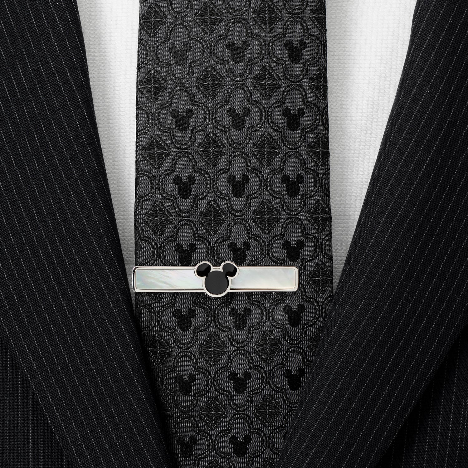 Disney Mickey Mouse Mother Of Pearl Tie Clip