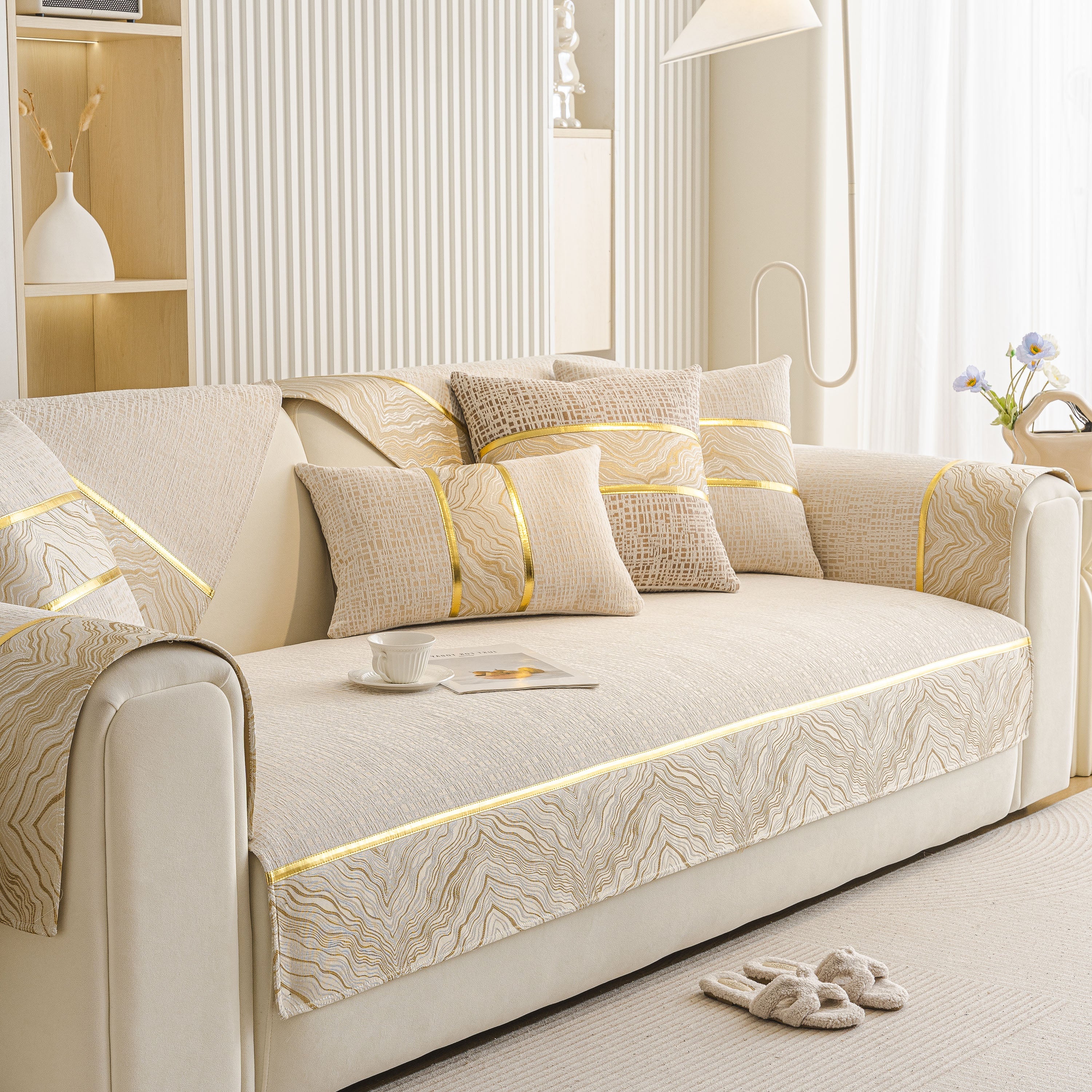 Modern Non-slip Couch Slipcover, Soft, Durable & Washable Furniture Protector