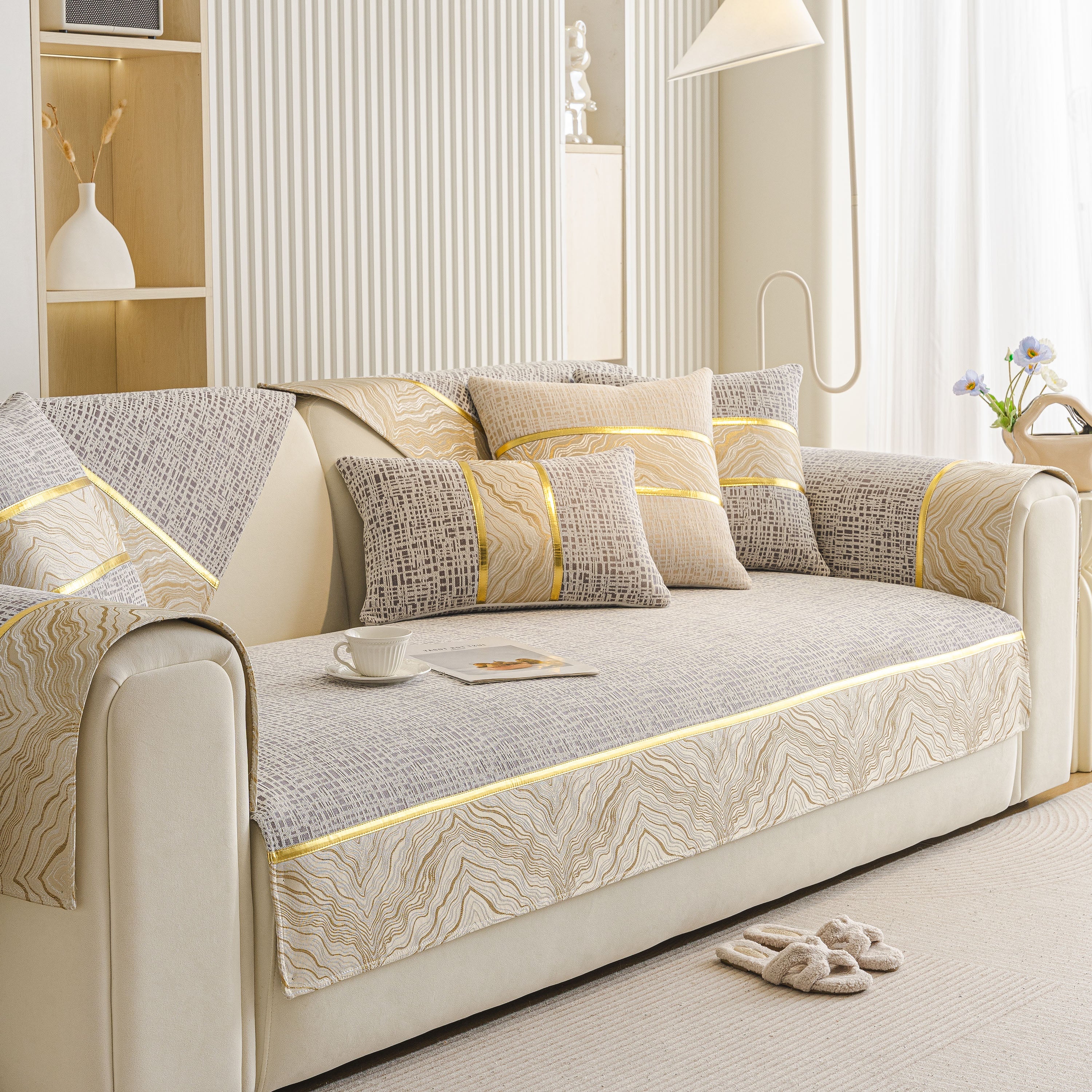 Modern Non-slip Couch Slipcover, Soft, Durable & Washable Furniture Protector