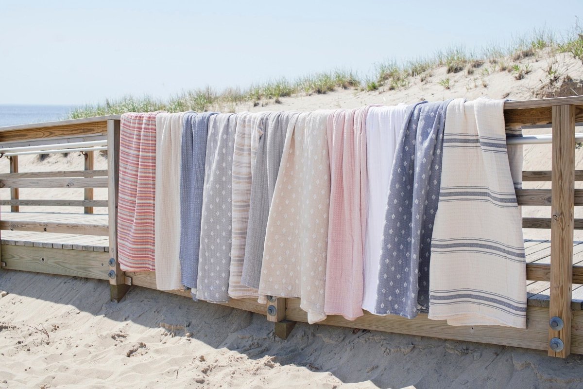 Tracy Stripe Pick Stitch Kantha Yarn Dyed Cotton Woven Quilt/coverlet Set
