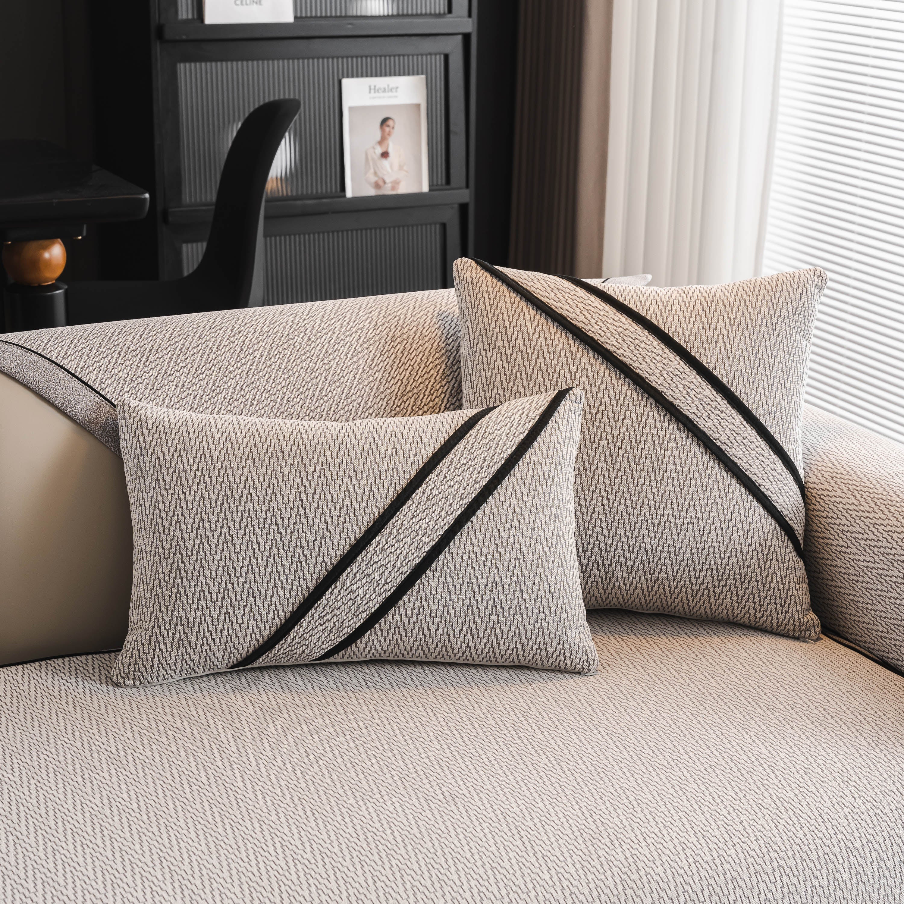 Herringbone Couch Protector For Pets, Non-slip Washable Sectional Couch Covers
