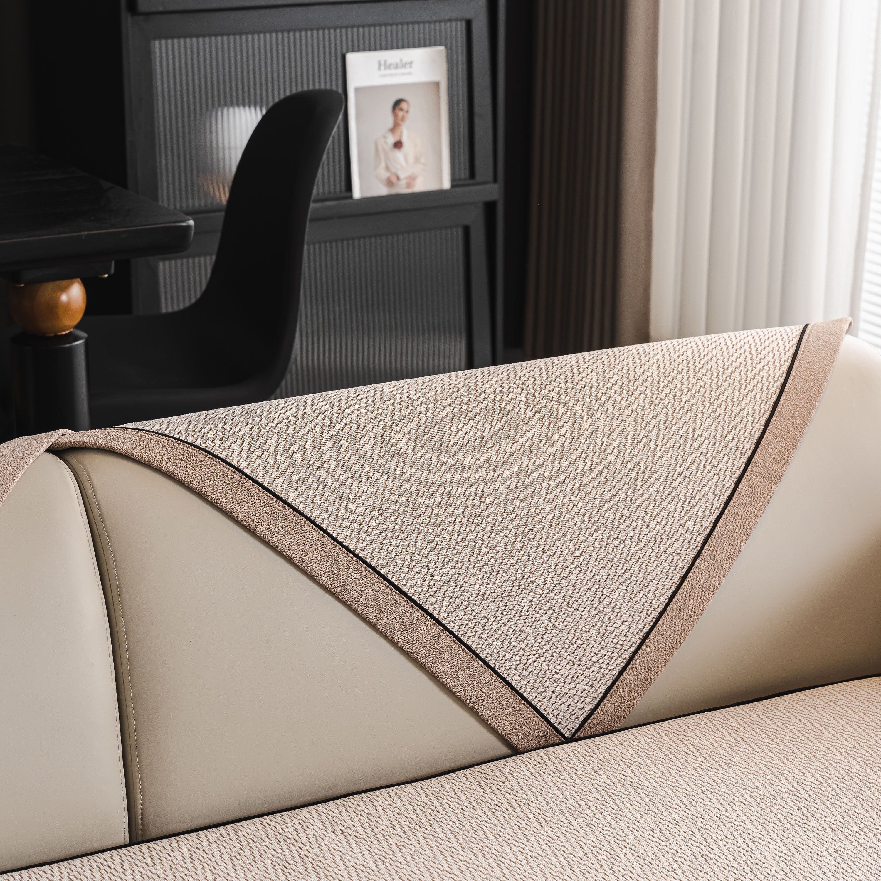Herringbone Couch Protector For Pets, Non-slip Washable Sectional Couch Covers