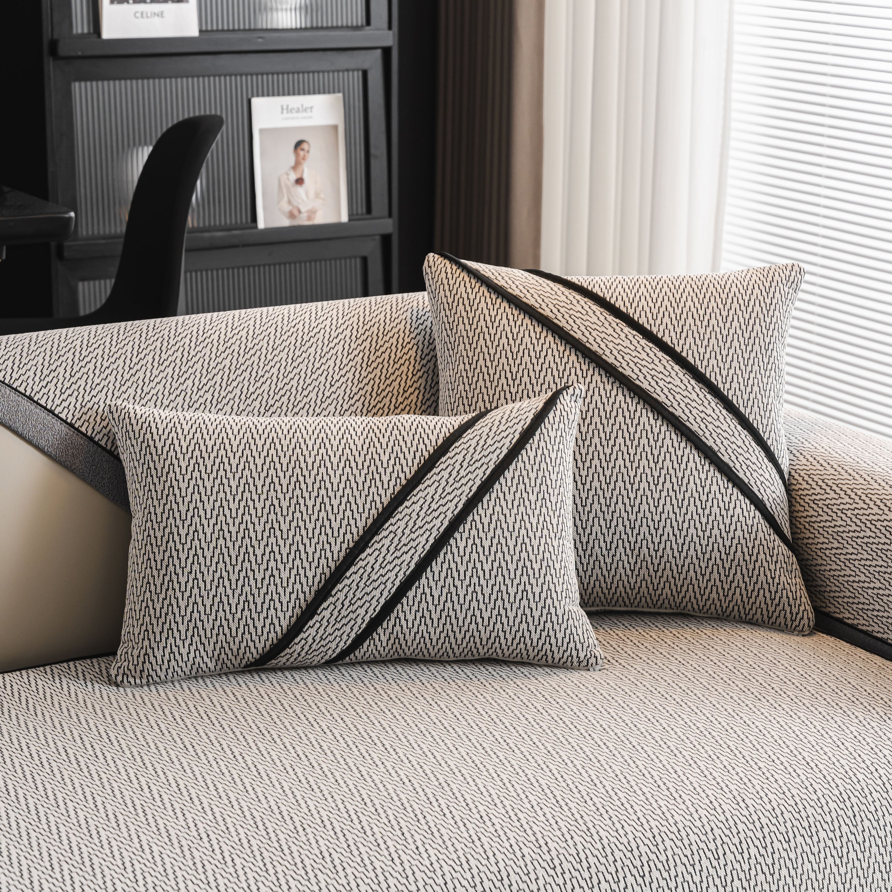 Herringbone Couch Protector For Pets, Non-slip Washable Sectional Couch Covers