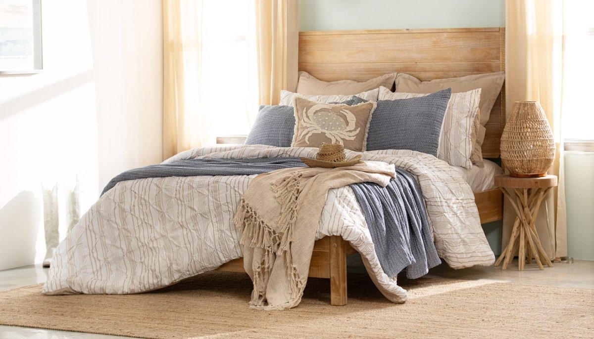 Solid Kantha Pick Stitch Yarn Dyed Cotton Woven Quilt/coverlet Set