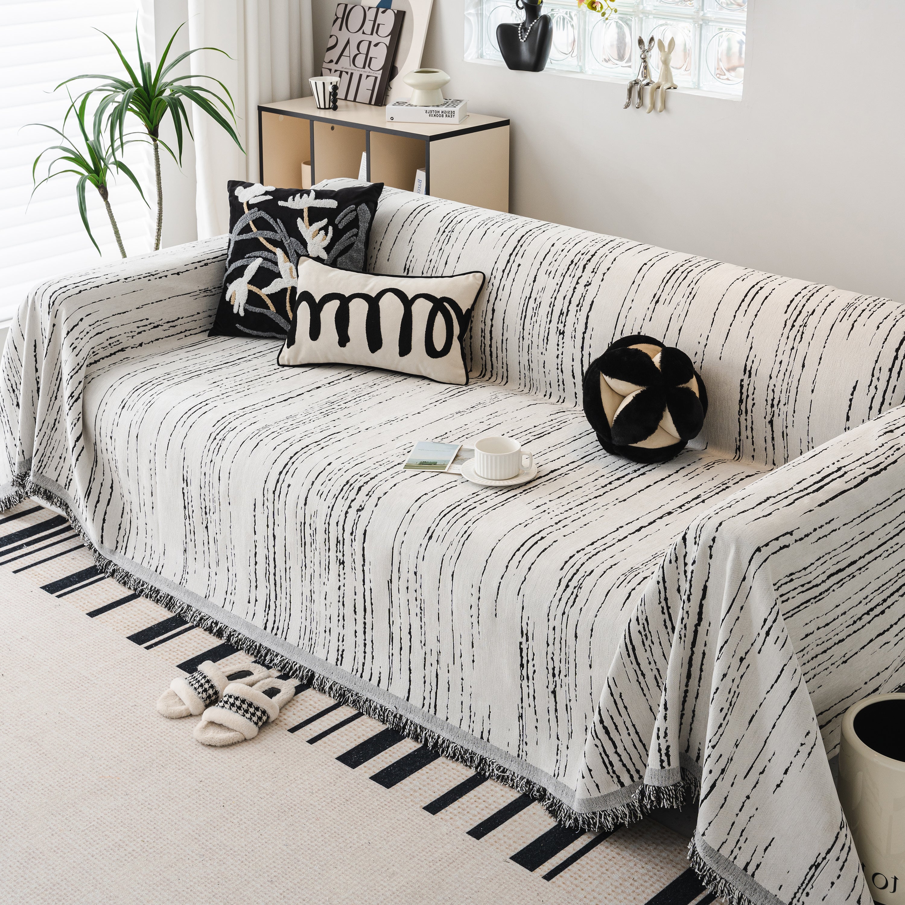 Slip Covers For Sofas, Sofa Throw Cover Soft Chenille Sofa Bed Cover, L Shaped Sectional Couch Covers