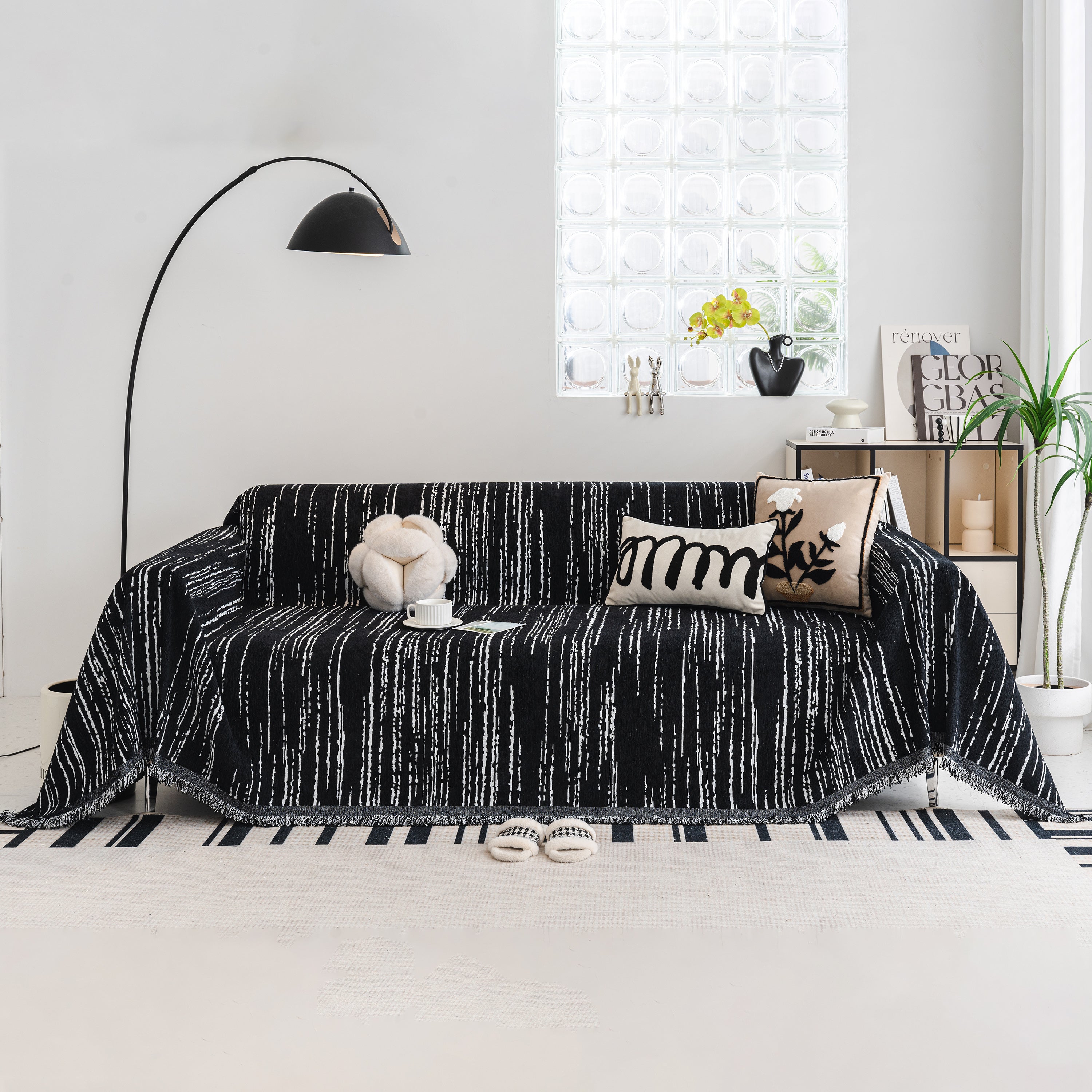 Slip Covers For Sofas, Sofa Throw Cover Soft Chenille Sofa Bed Cover, L Shaped Sectional Couch Covers
