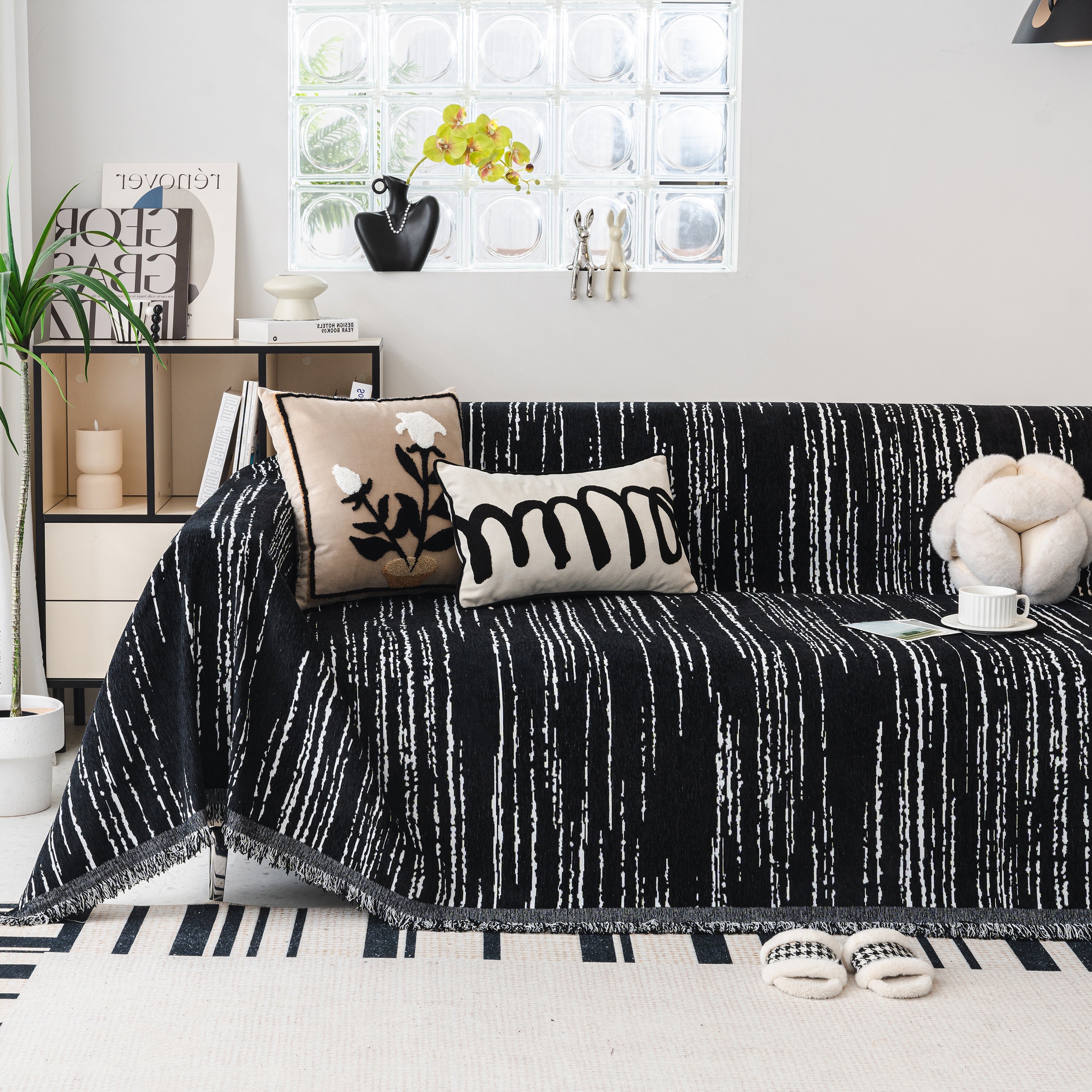 Slip Covers For Sofas, Sofa Throw Cover Soft Chenille Sofa Bed Cover, L Shaped Sectional Couch Covers
