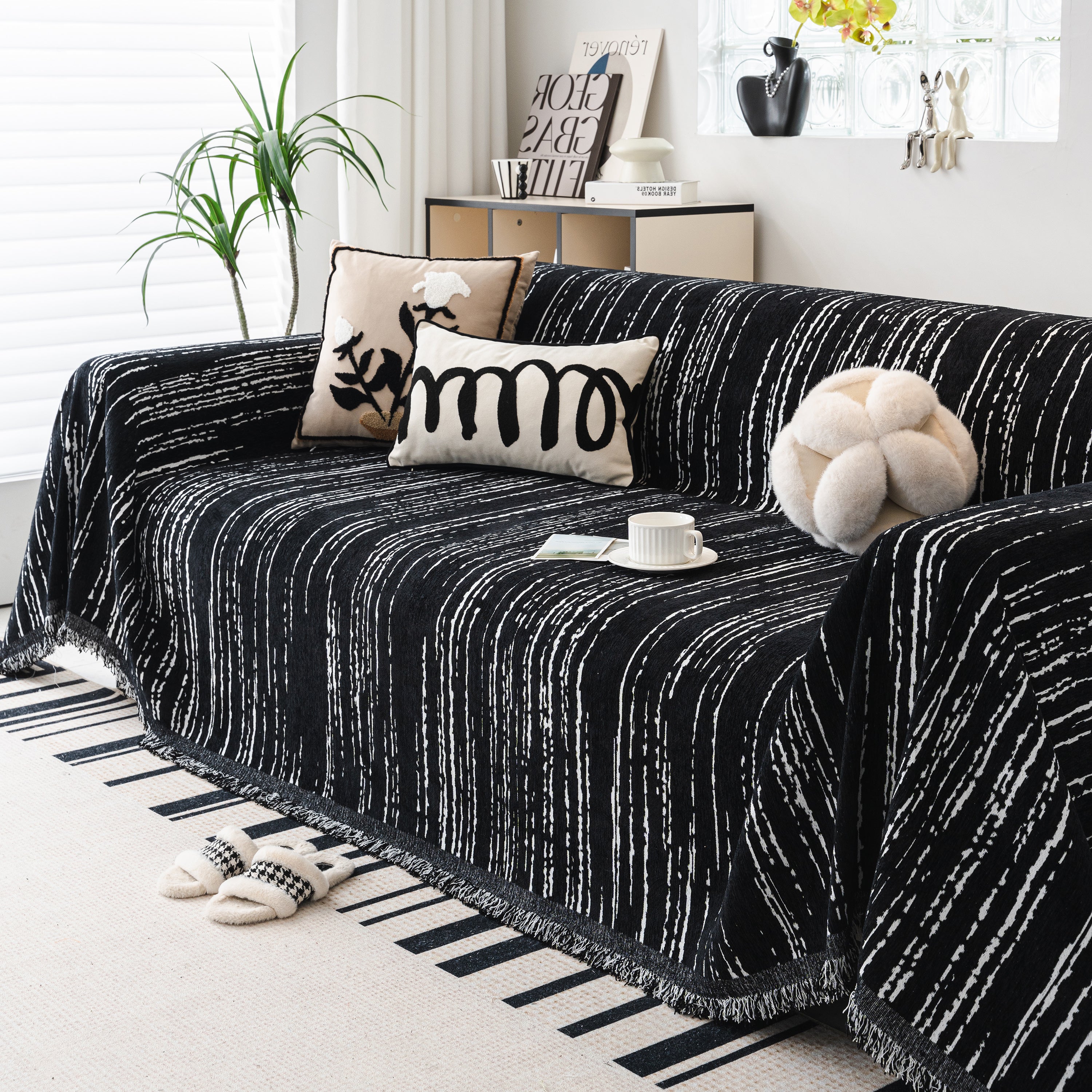 Slip Covers For Sofas, Sofa Throw Cover Soft Chenille Sofa Bed Cover, L Shaped Sectional Couch Covers