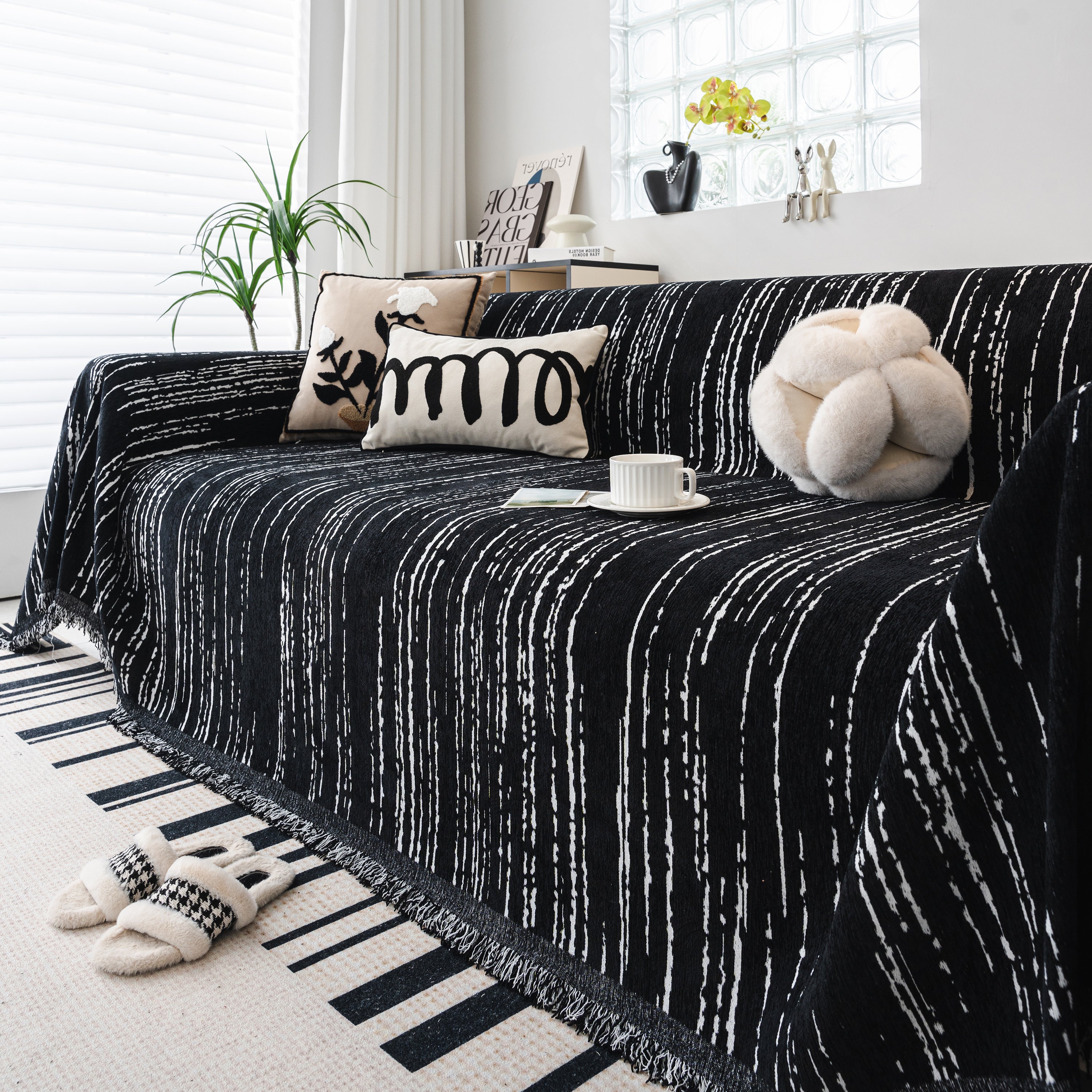 Slip Covers For Sofas, Sofa Throw Cover Soft Chenille Sofa Bed Cover, L Shaped Sectional Couch Covers