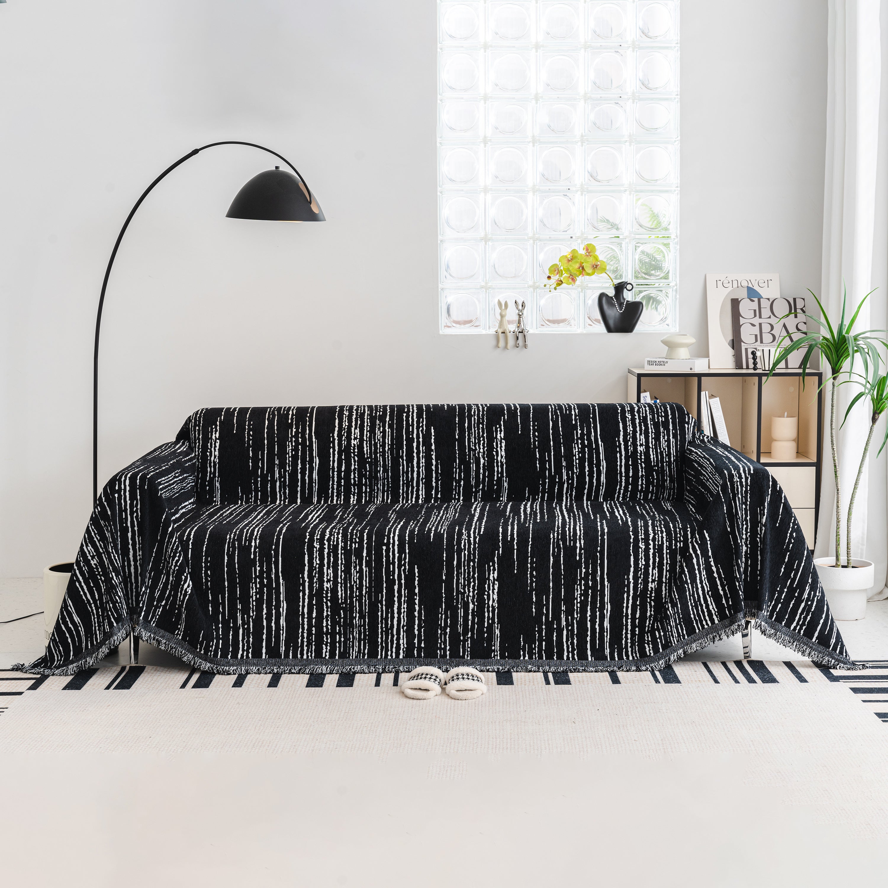 Slip Covers For Sofas, Sofa Throw Cover Soft Chenille Sofa Bed Cover, L Shaped Sectional Couch Covers