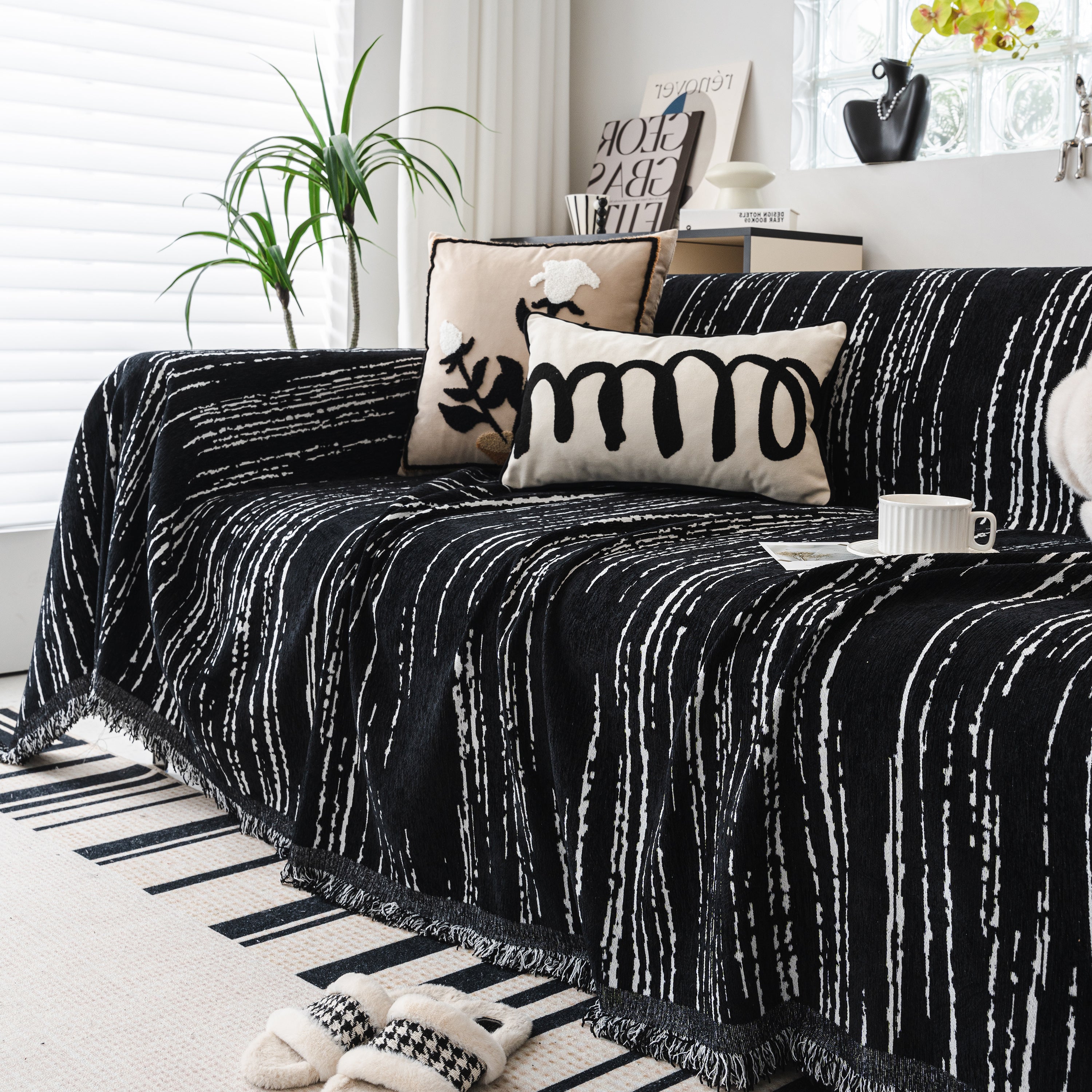 Slip Covers For Sofas, Sofa Throw Cover Soft Chenille Sofa Bed Cover, L Shaped Sectional Couch Covers