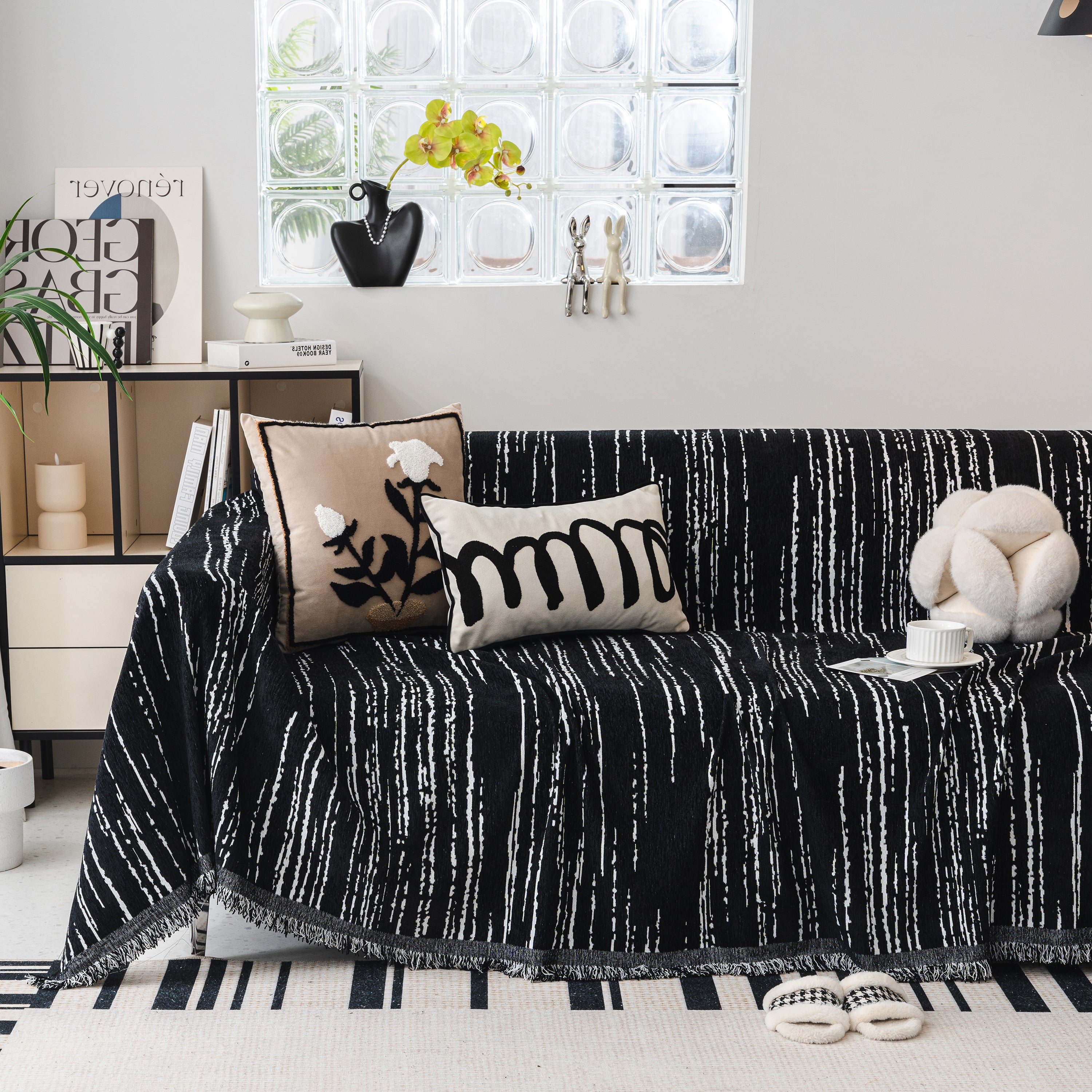 Slip Covers For Sofas, Sofa Throw Cover Soft Chenille Sofa Bed Cover, L Shaped Sectional Couch Covers