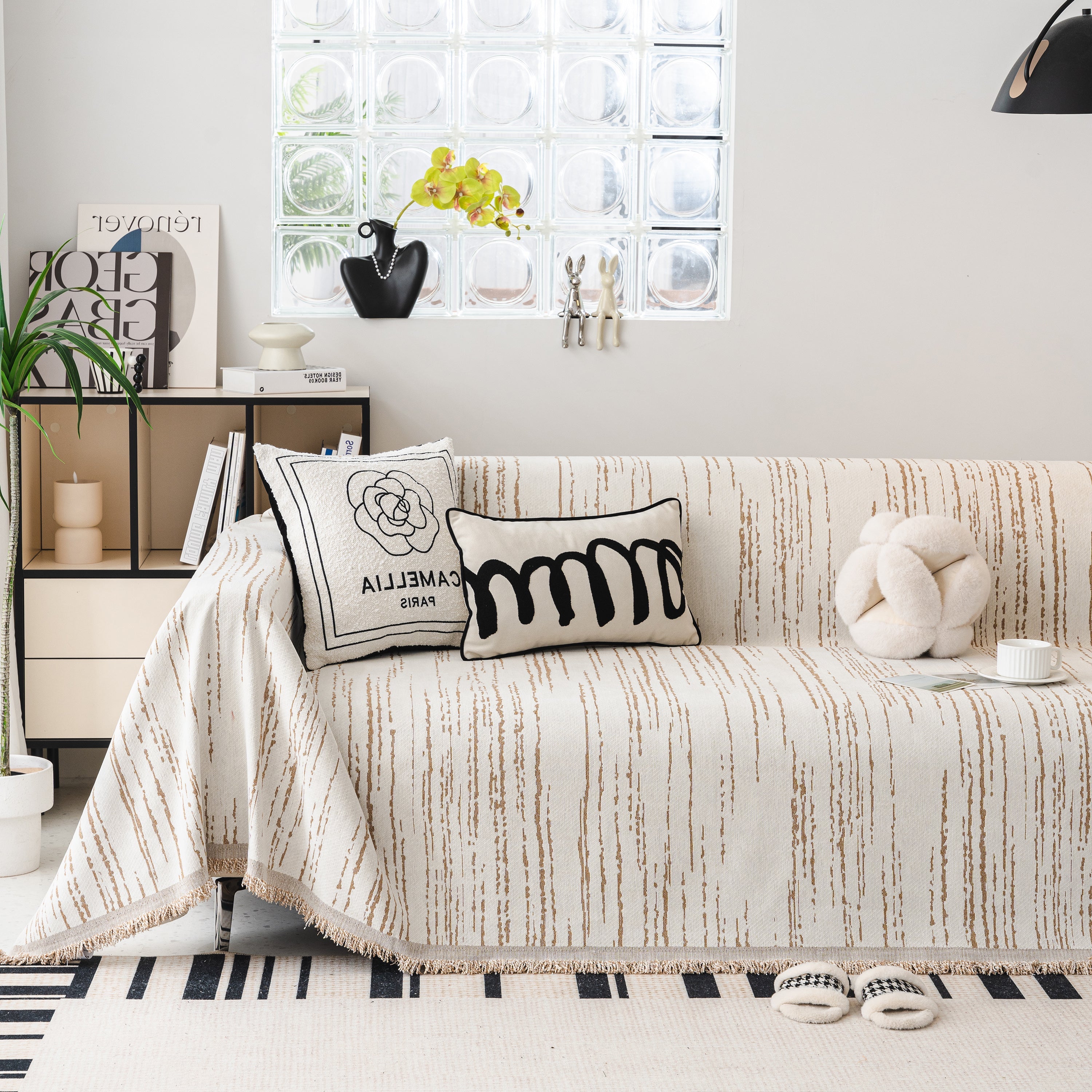 Slip Covers For Sofas, Sofa Throw Cover Soft Chenille Sofa Bed Cover, L Shaped Sectional Couch Covers