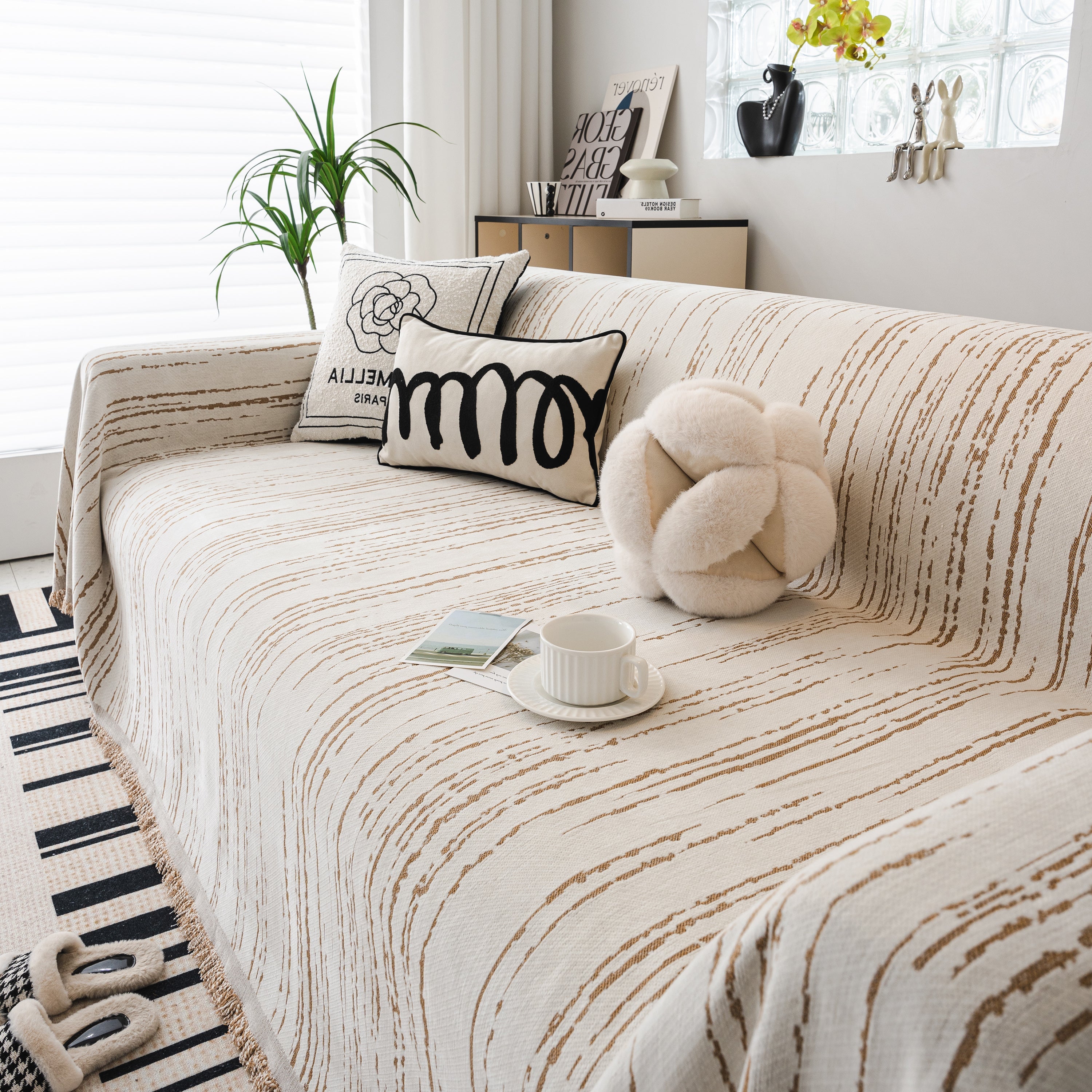 Slip Covers For Sofas, Sofa Throw Cover Soft Chenille Sofa Bed Cover, L Shaped Sectional Couch Covers