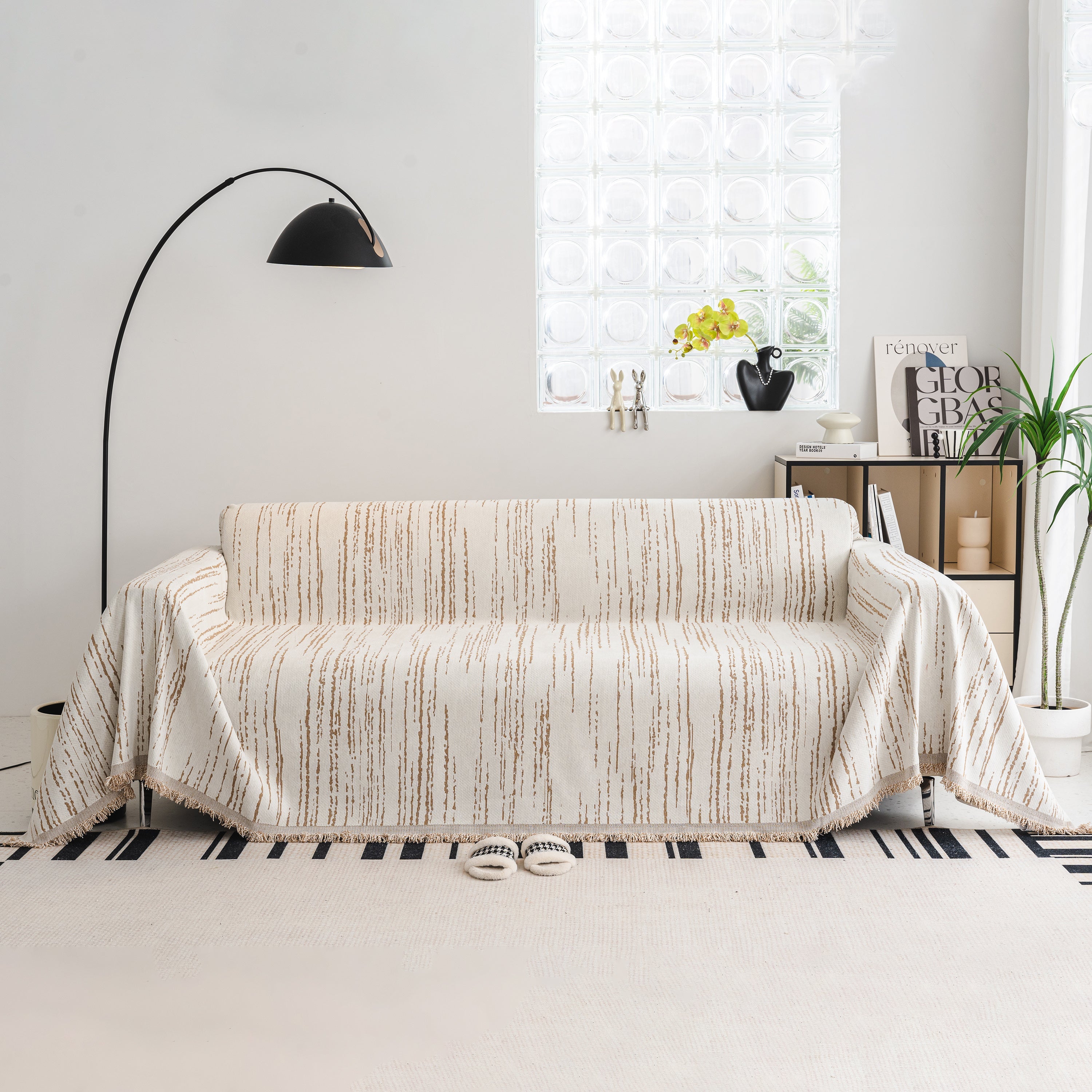 Slip Covers For Sofas, Sofa Throw Cover Soft Chenille Sofa Bed Cover, L Shaped Sectional Couch Covers