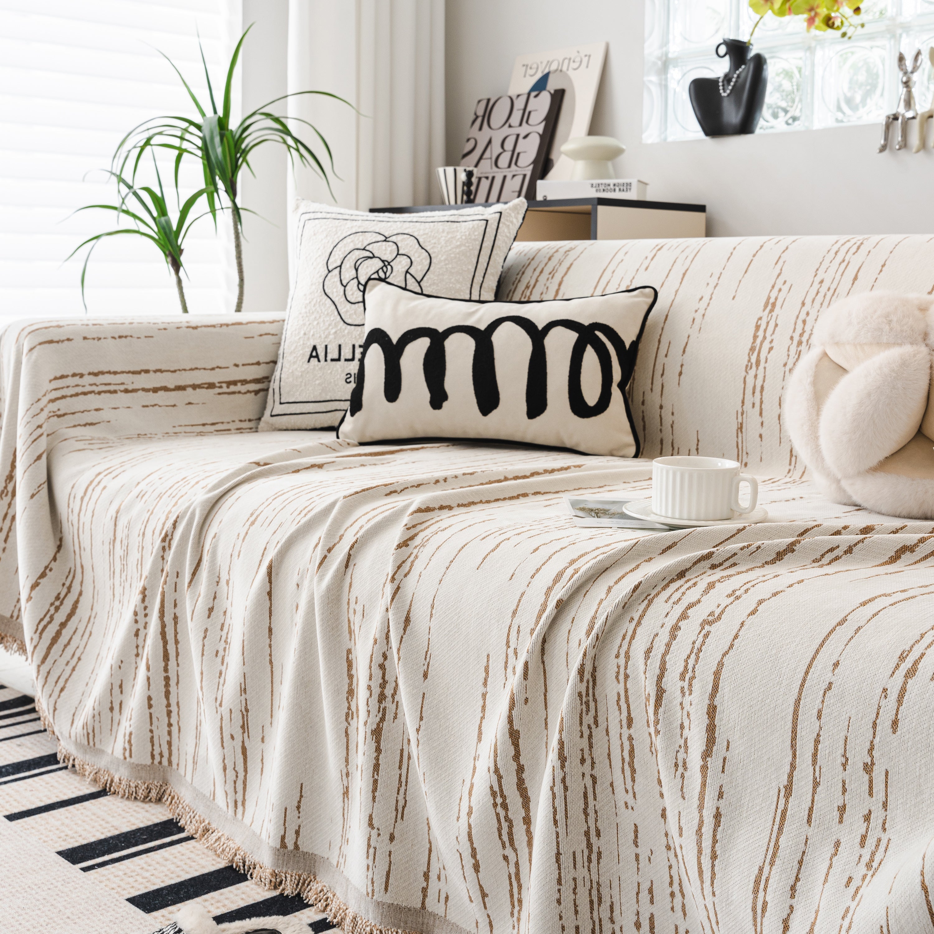 Slip Covers For Sofas, Sofa Throw Cover Soft Chenille Sofa Bed Cover, L Shaped Sectional Couch Covers