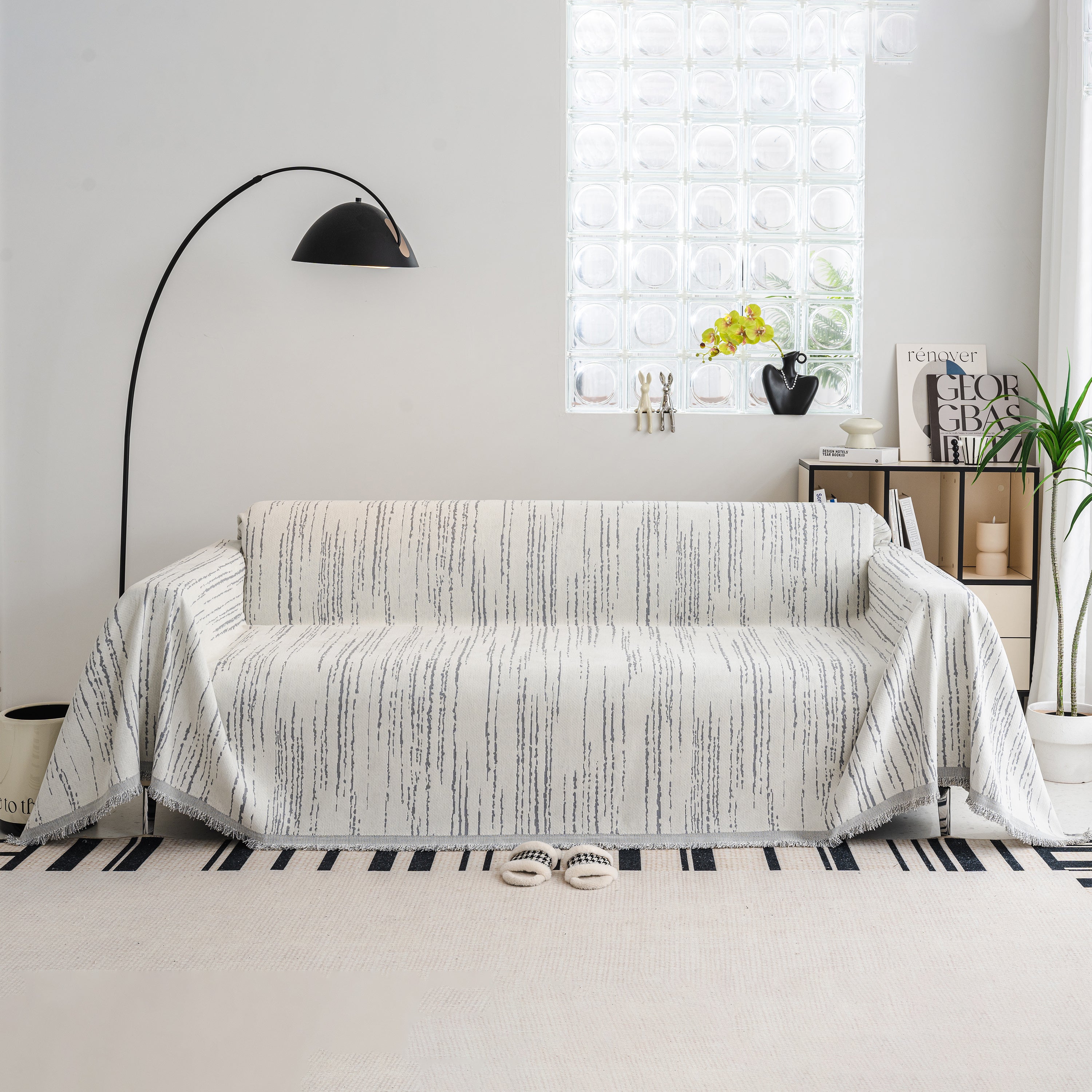 Slip Covers For Sofas, Sofa Throw Cover Soft Chenille Sofa Bed Cover, L Shaped Sectional Couch Covers