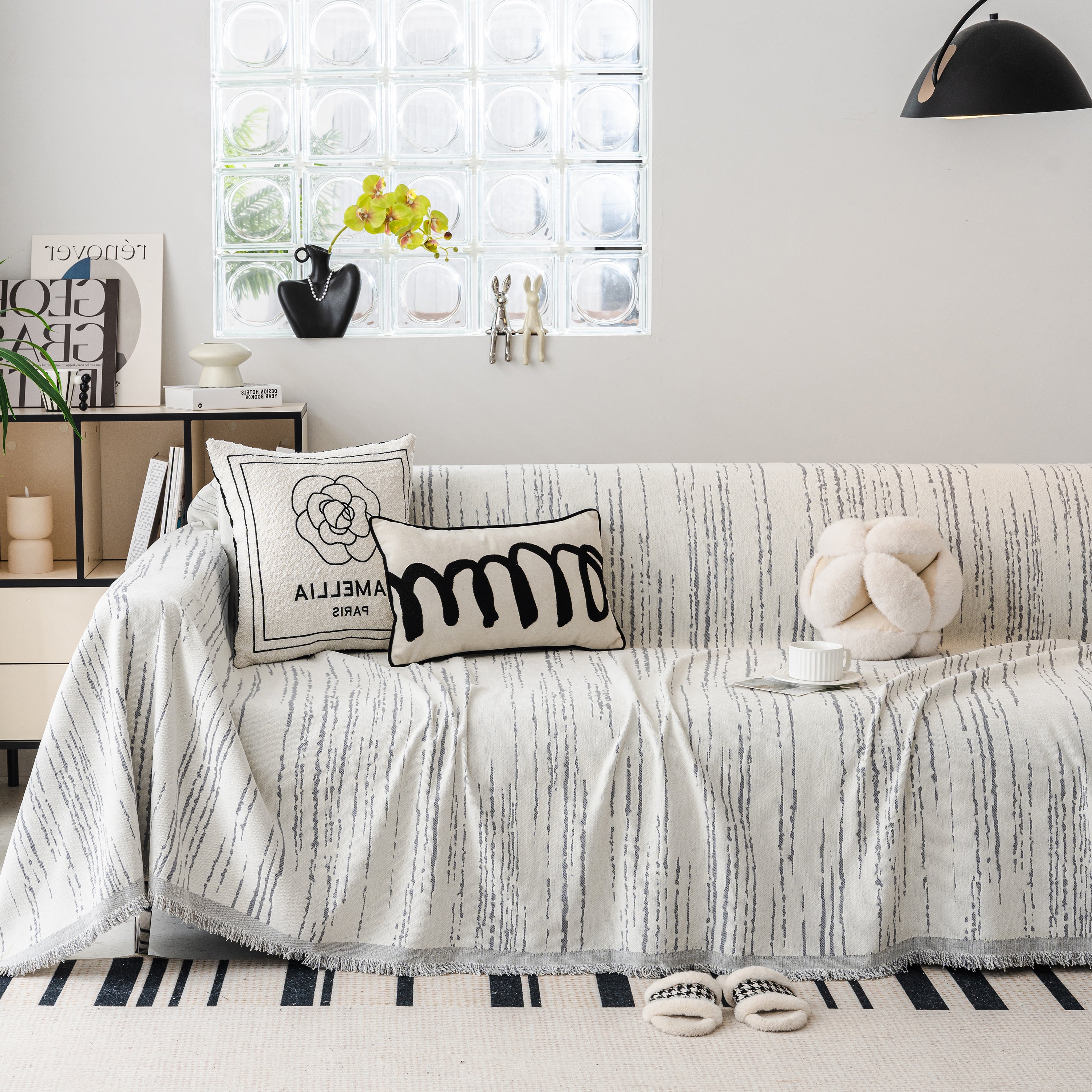 Slip Covers For Sofas, Sofa Throw Cover Soft Chenille Sofa Bed Cover, L Shaped Sectional Couch Covers