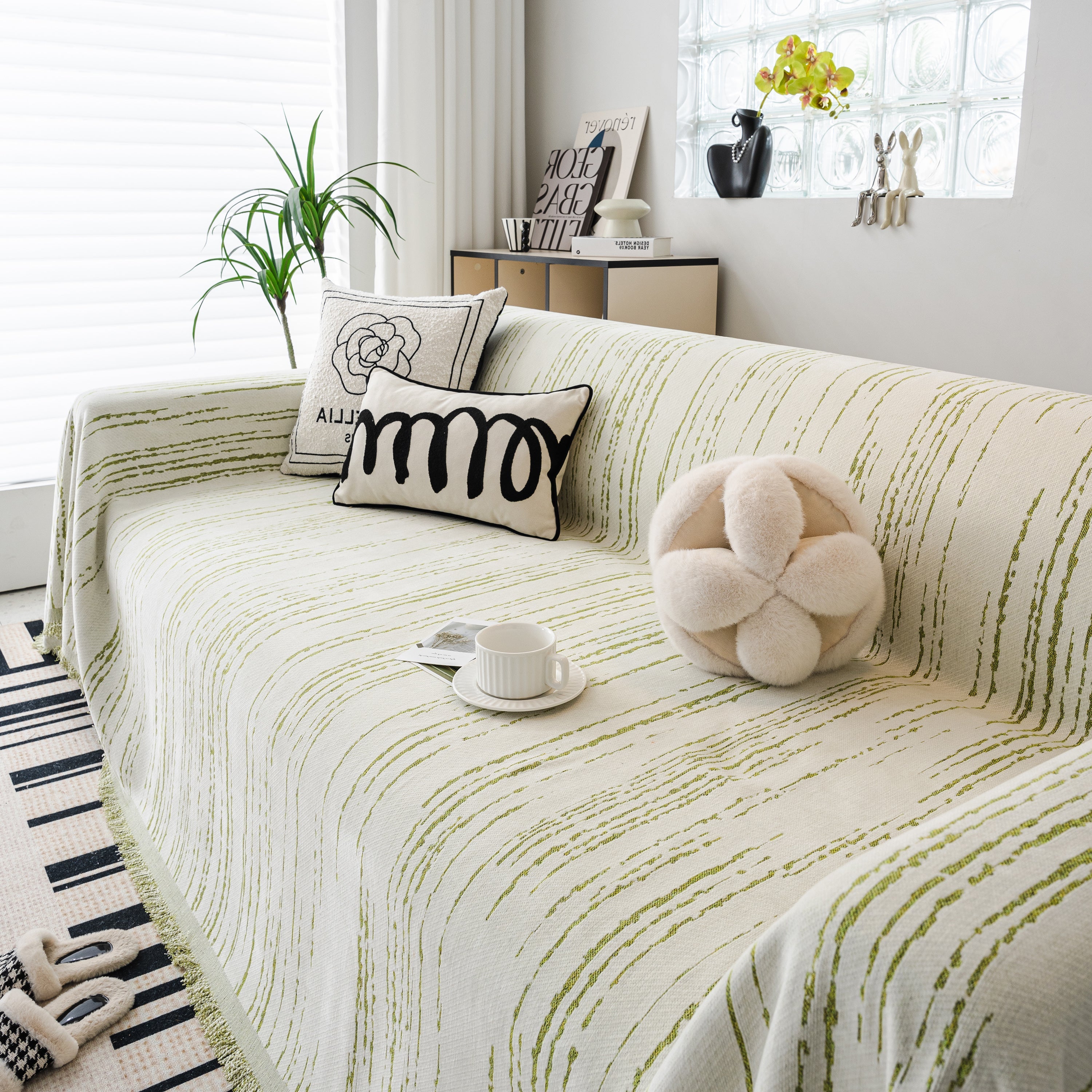 Slip Covers For Sofas, Sofa Throw Cover Soft Chenille Sofa Bed Cover, L Shaped Sectional Couch Covers