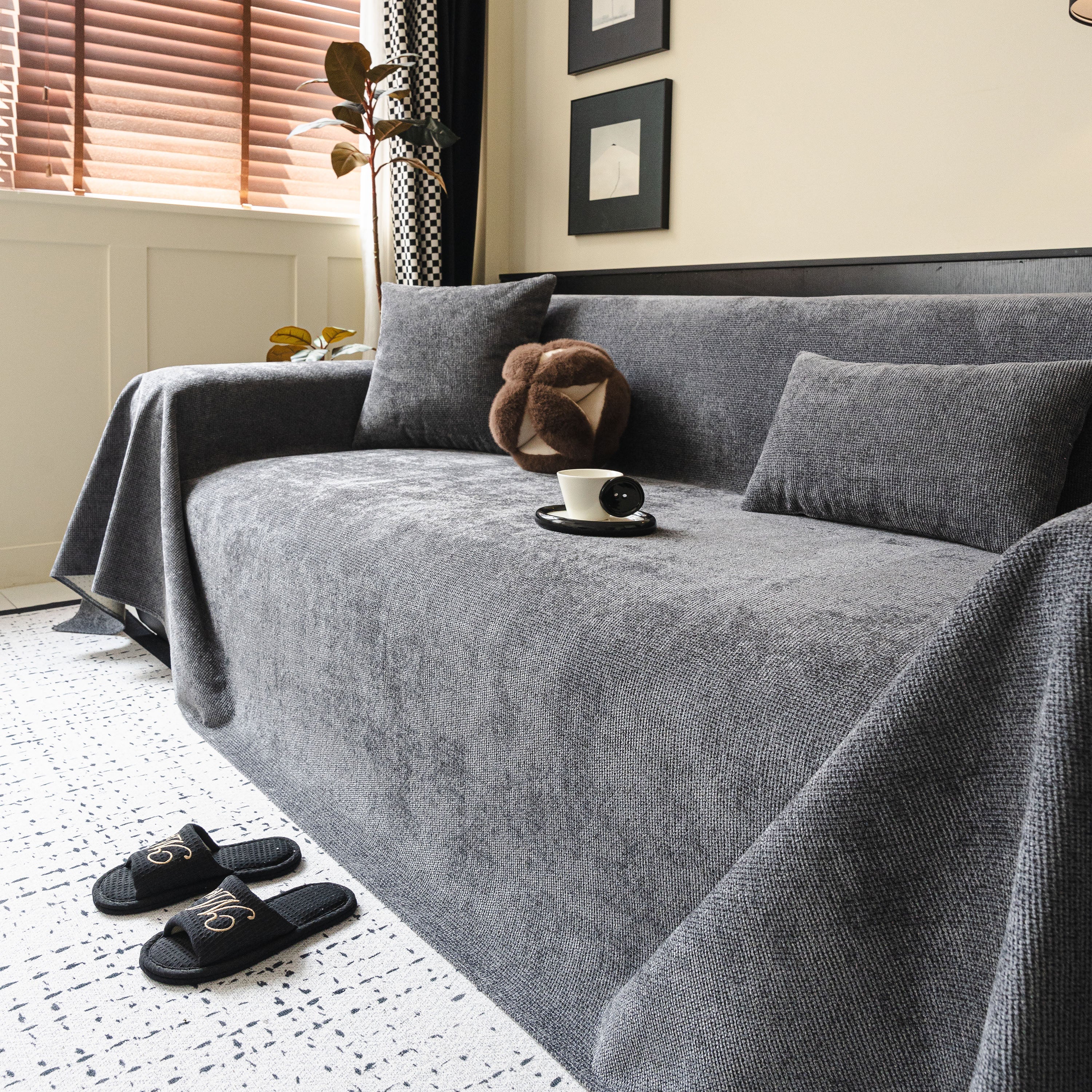 Waterproof Couch Throw Cover For Dogs, Non Slip Slipcover For Leather Fabric Sofa