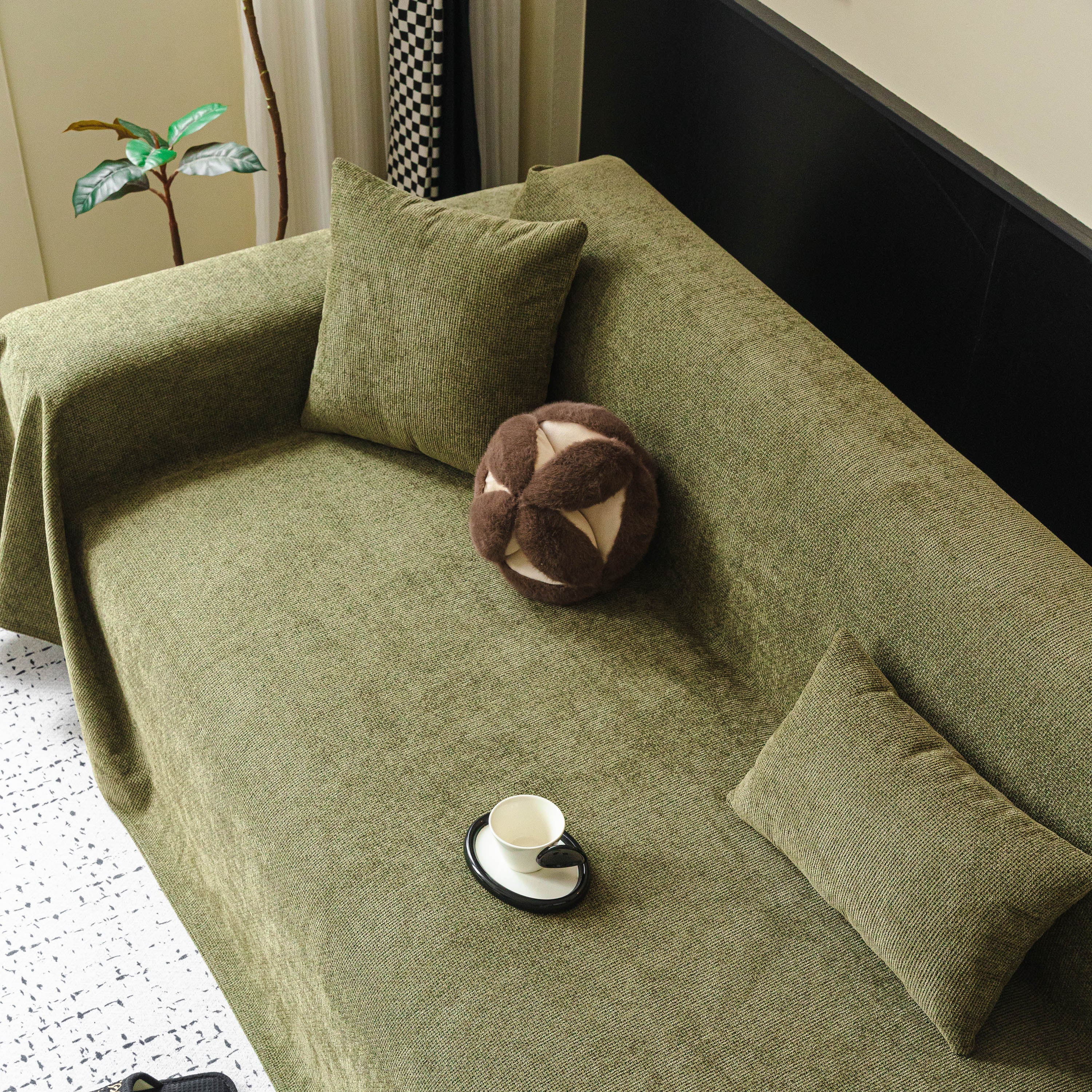 Waterproof Couch Throw Cover For Dogs, Non Slip Slipcover For Leather Fabric Sofa