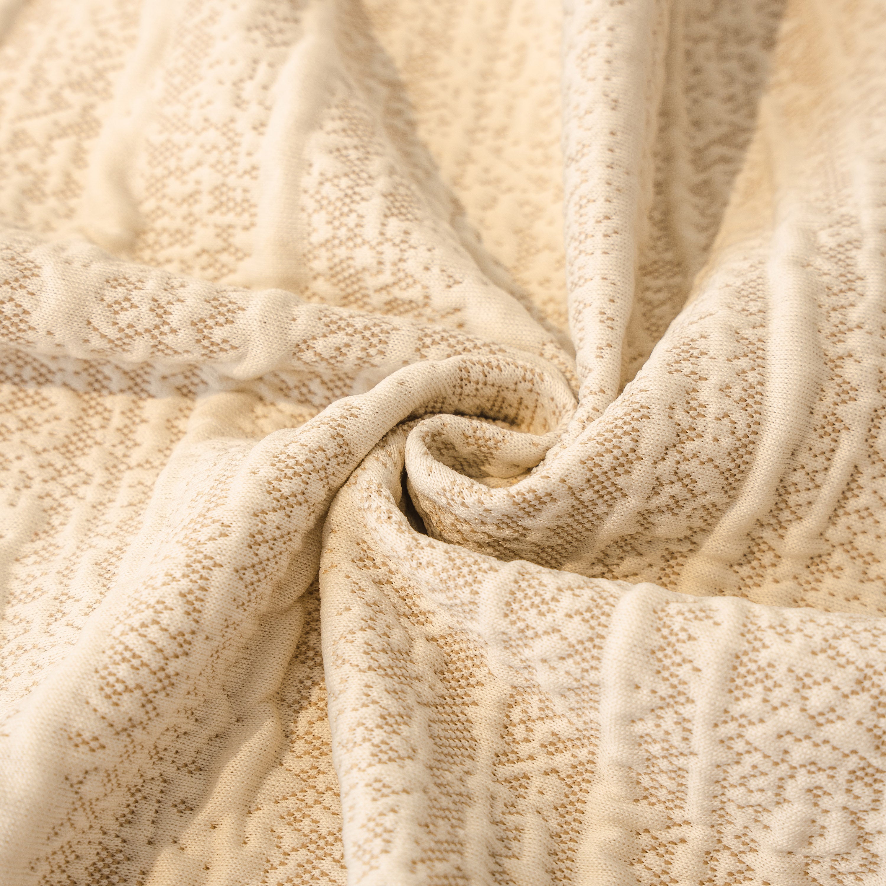 Ribbed Washable Sofa Cover, High Stretch Striped Couch Slipcover With Tie Straps