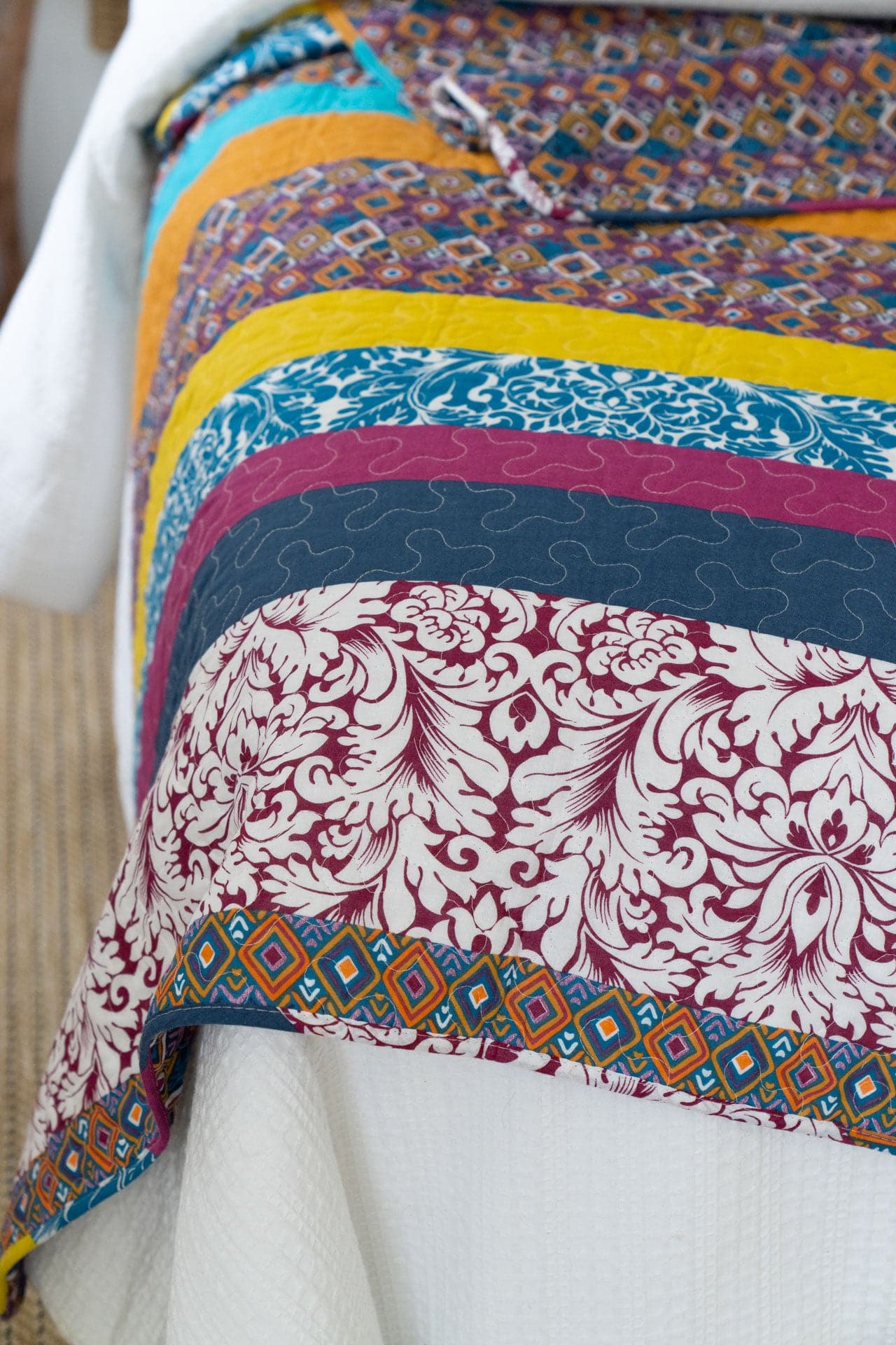 Boho Stripe Quilt Set