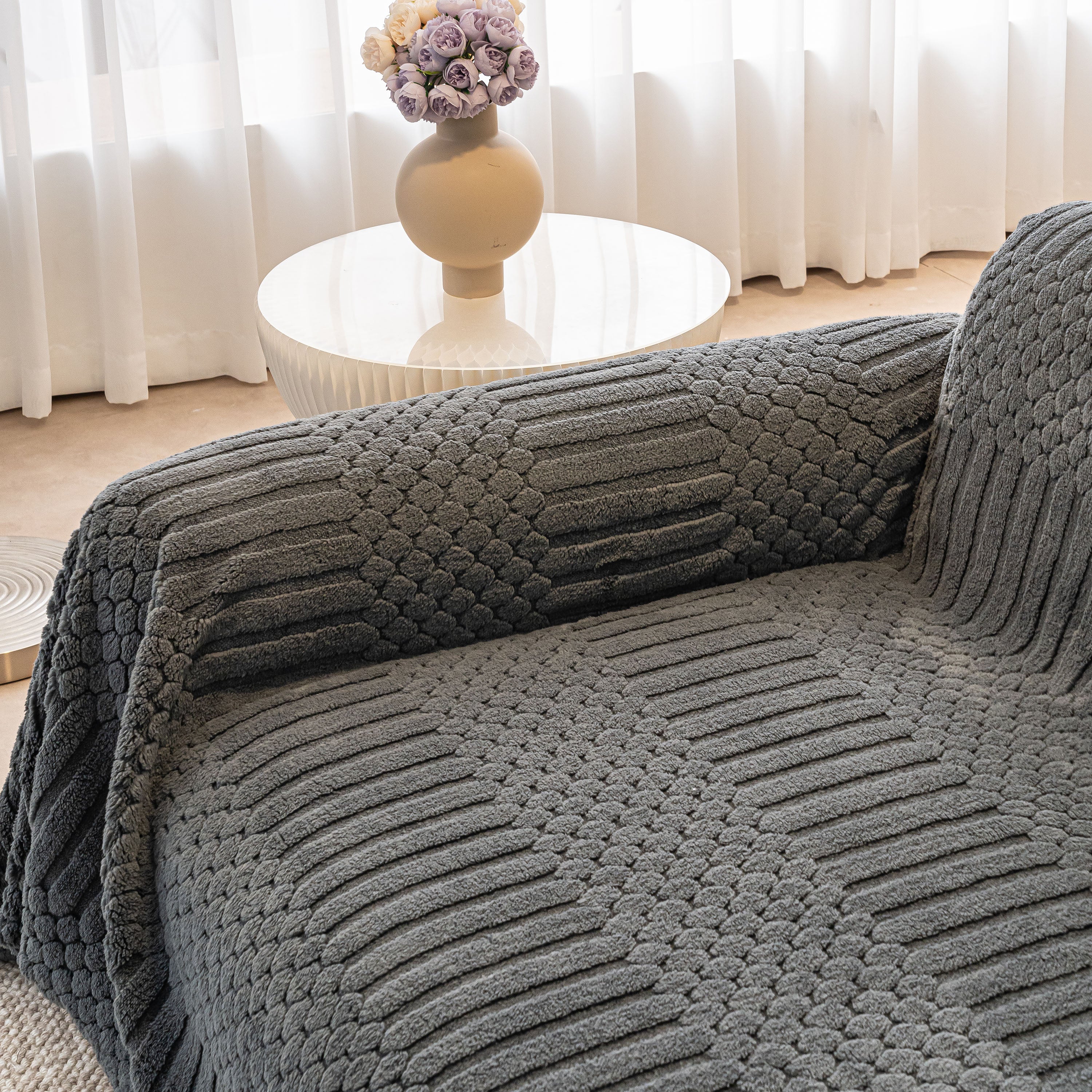 Boho 3d Geometric Throw Blanket For Couch, Luxurious Velvety Plush Fleece Sofa Cover
