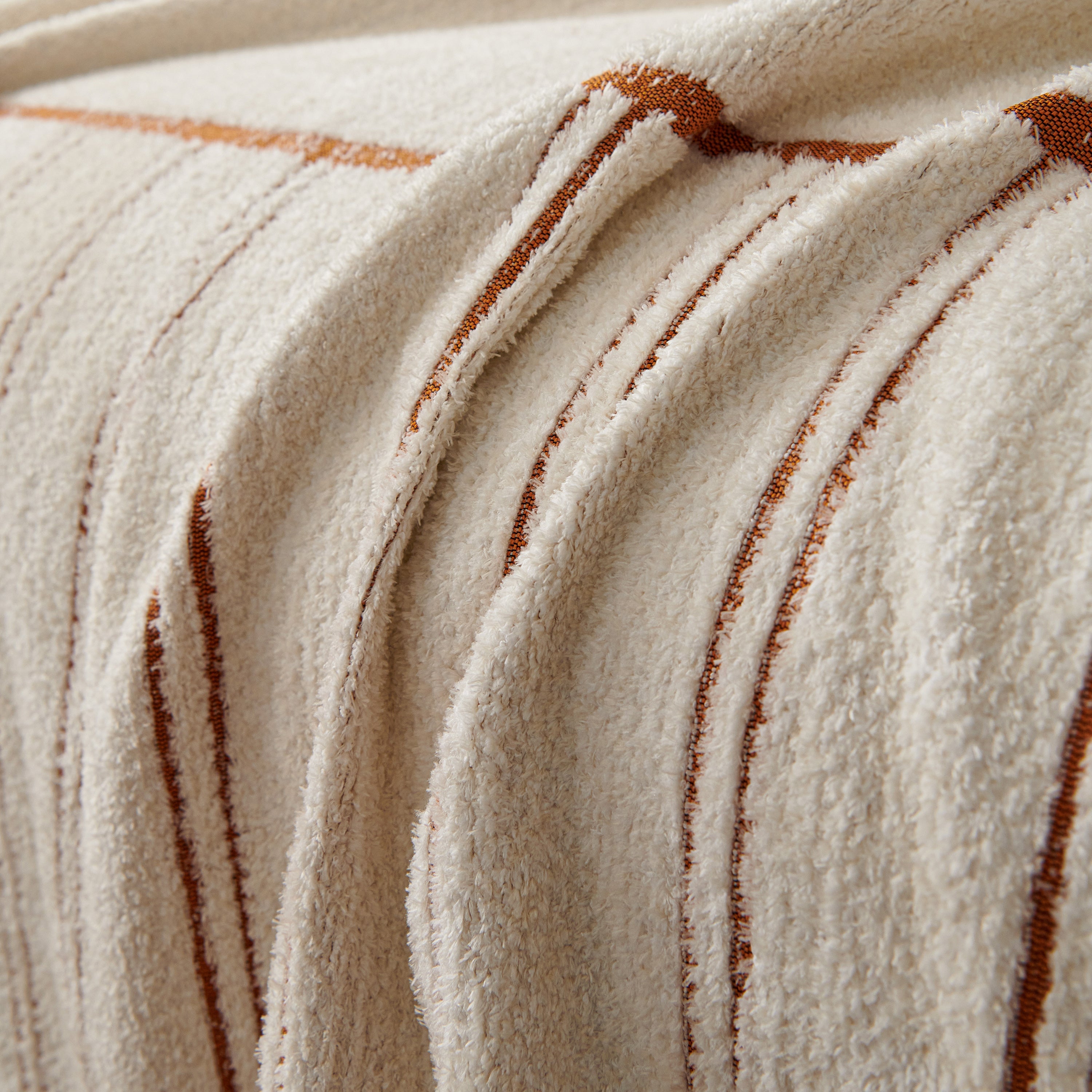 Chenille Striped Floral Couch Cover Sofa Slipcover For Most Shape Sofas, Reversible Sofa Throw Cover