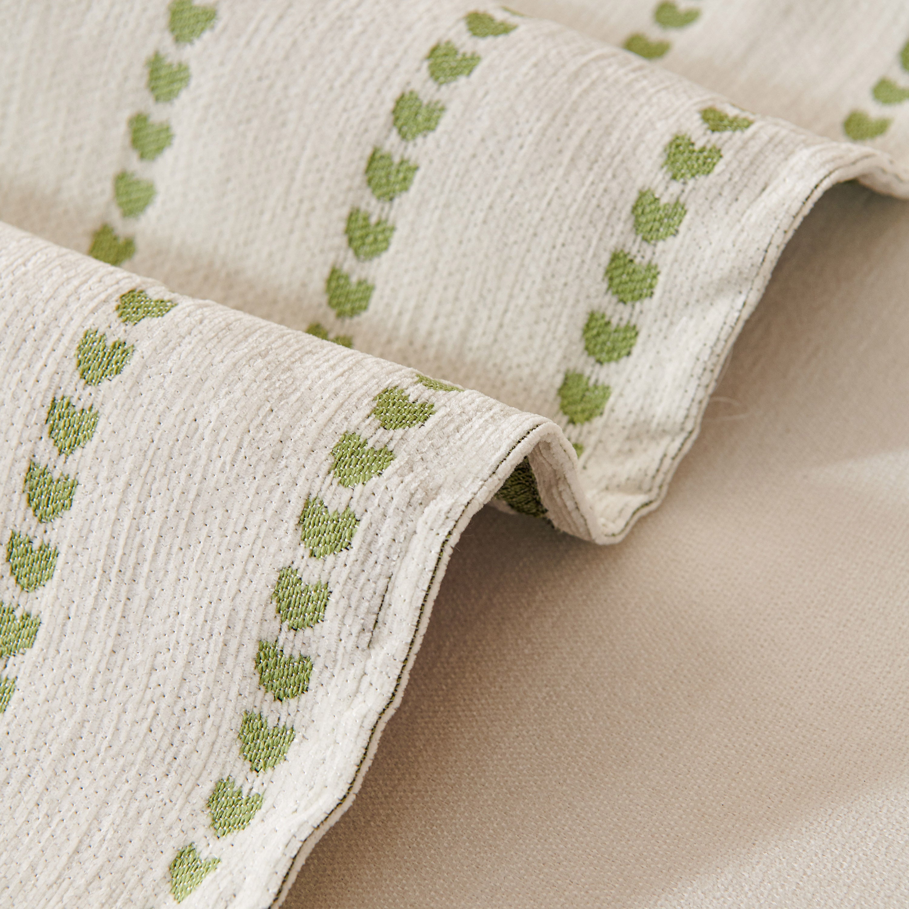 Cute Dotted Stripe Couch Protector, Non-slip Washable Sofa Cover With Ruffled Skirt