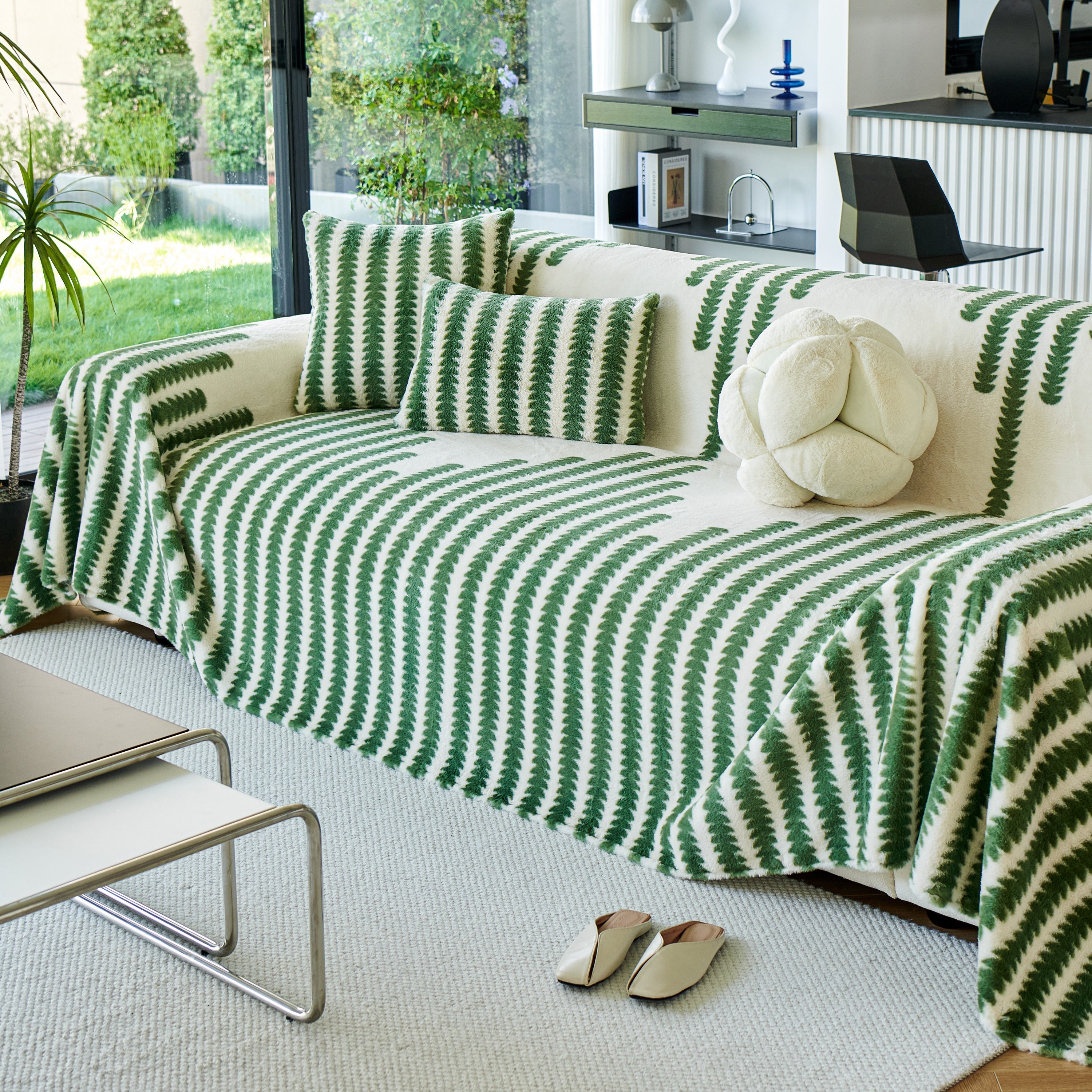 Warm Faux Fur Luxury Sofa Throw Blankets, Soft Cozy Thick Plush Shaggy Blankets For Couch Chair Bed