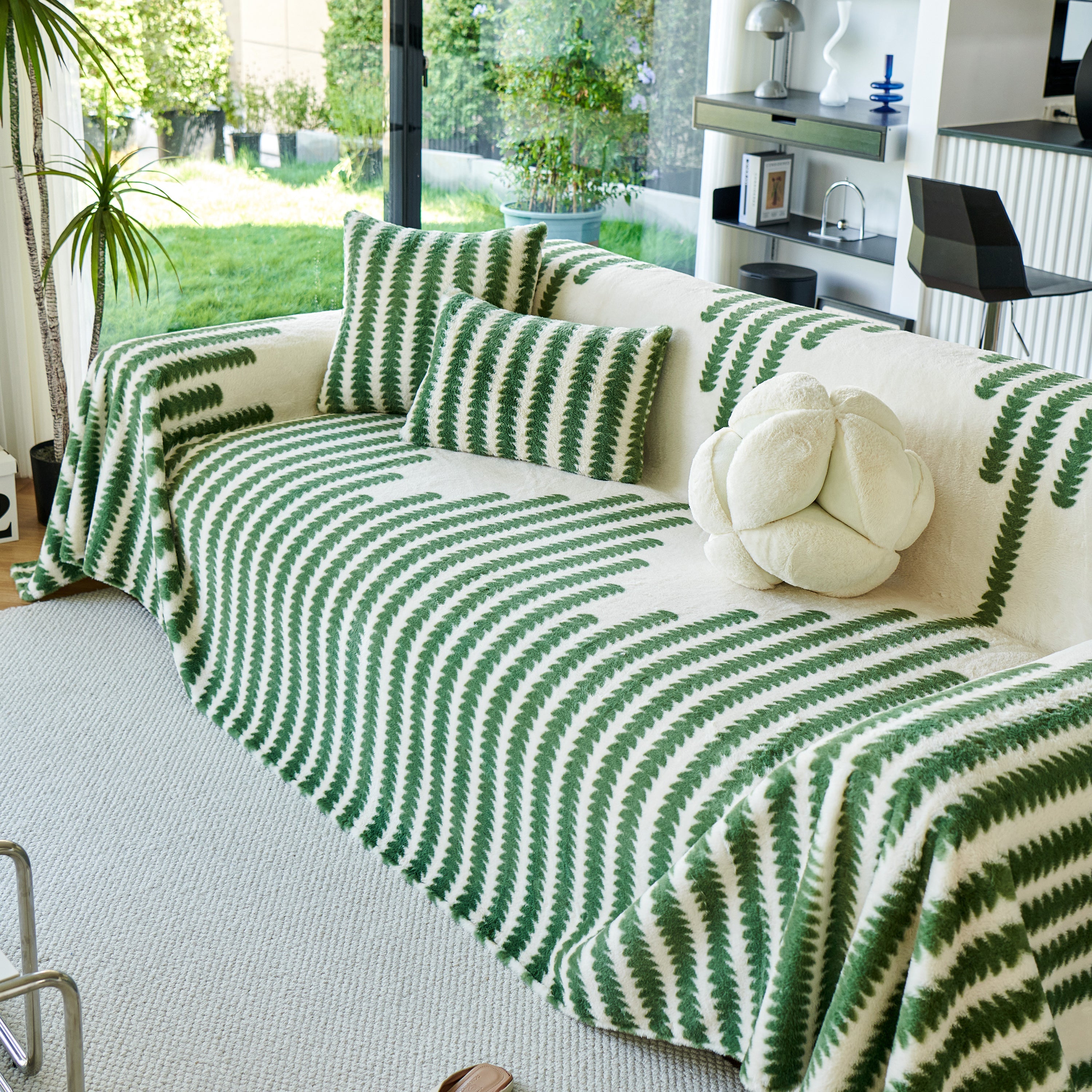 Warm Faux Fur Luxury Sofa Throw Blankets, Soft Cozy Thick Plush Shaggy Blankets For Couch Chair Bed