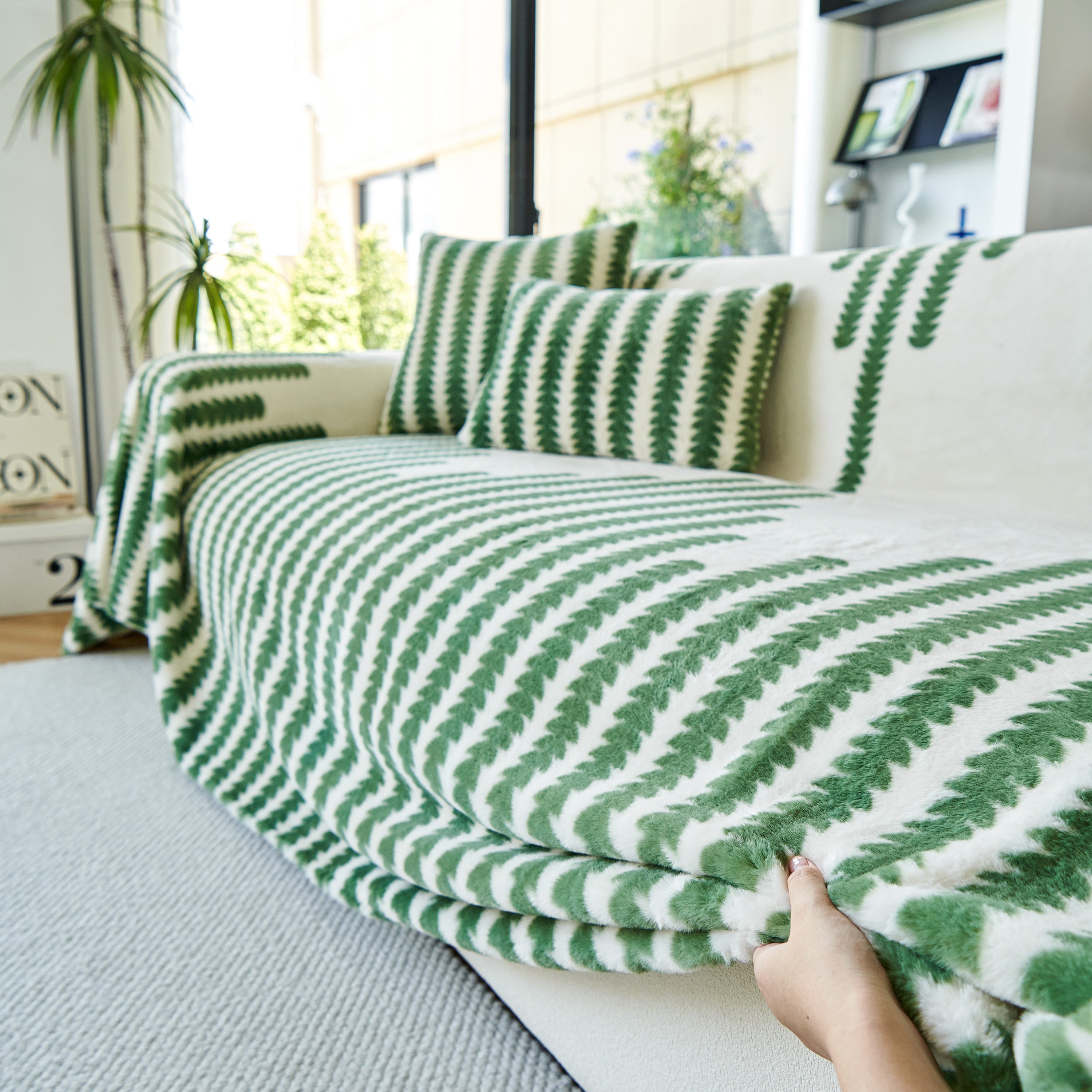 Warm Faux Fur Luxury Sofa Throw Blankets, Soft Cozy Thick Plush Shaggy Blankets For Couch Chair Bed