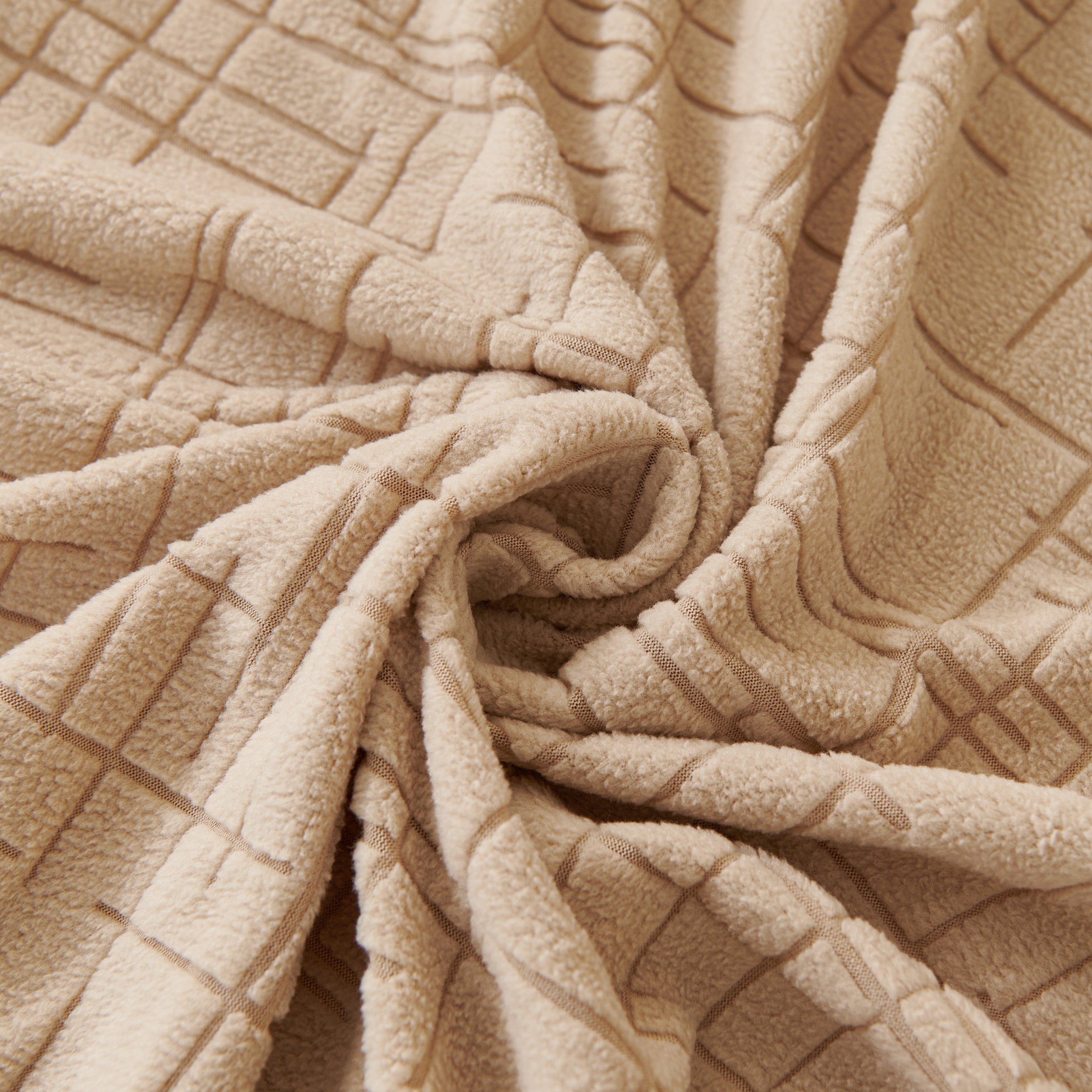 Embossed Lines Couch Covers Stretchable Non-slip & Washable Sofa Slipcovers