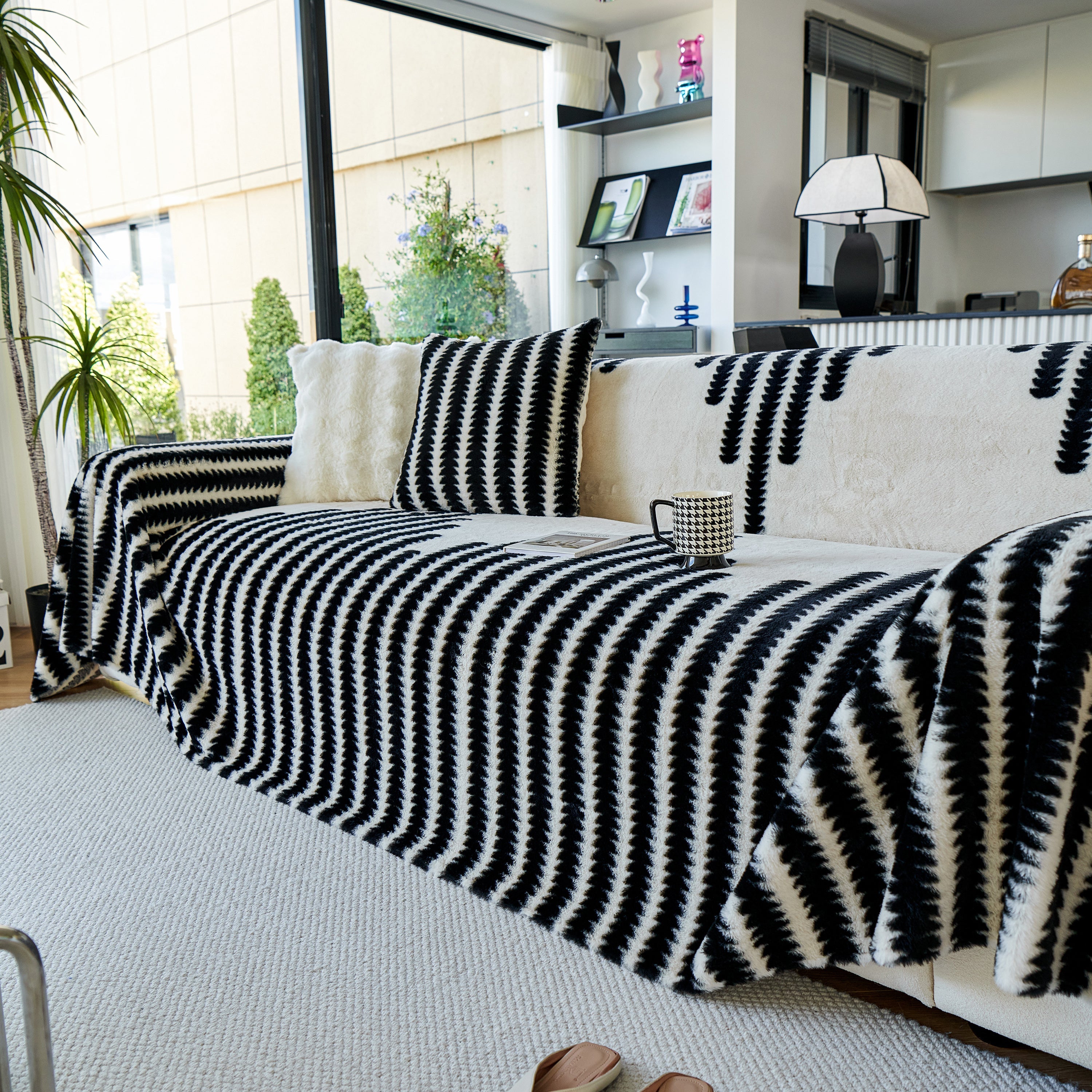 Warm Faux Fur Luxury Sofa Throw Blankets, Soft Cozy Thick Plush Shaggy Blankets For Couch Chair Bed