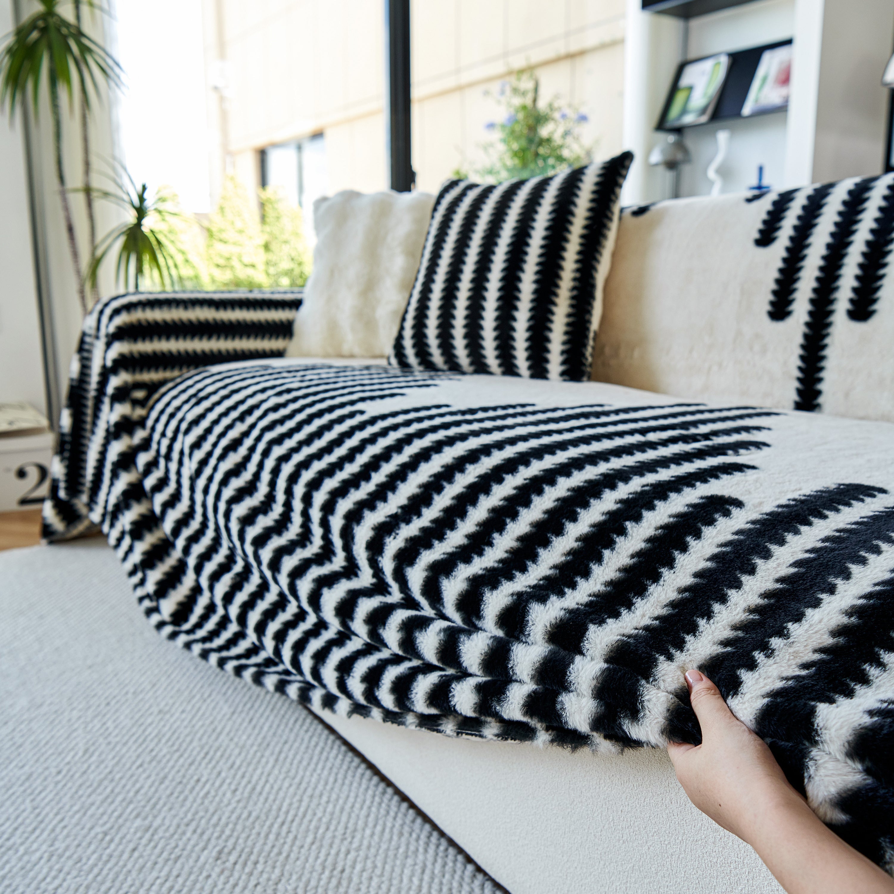 Warm Faux Fur Luxury Sofa Throw Blankets, Soft Cozy Thick Plush Shaggy Blankets For Couch Chair Bed