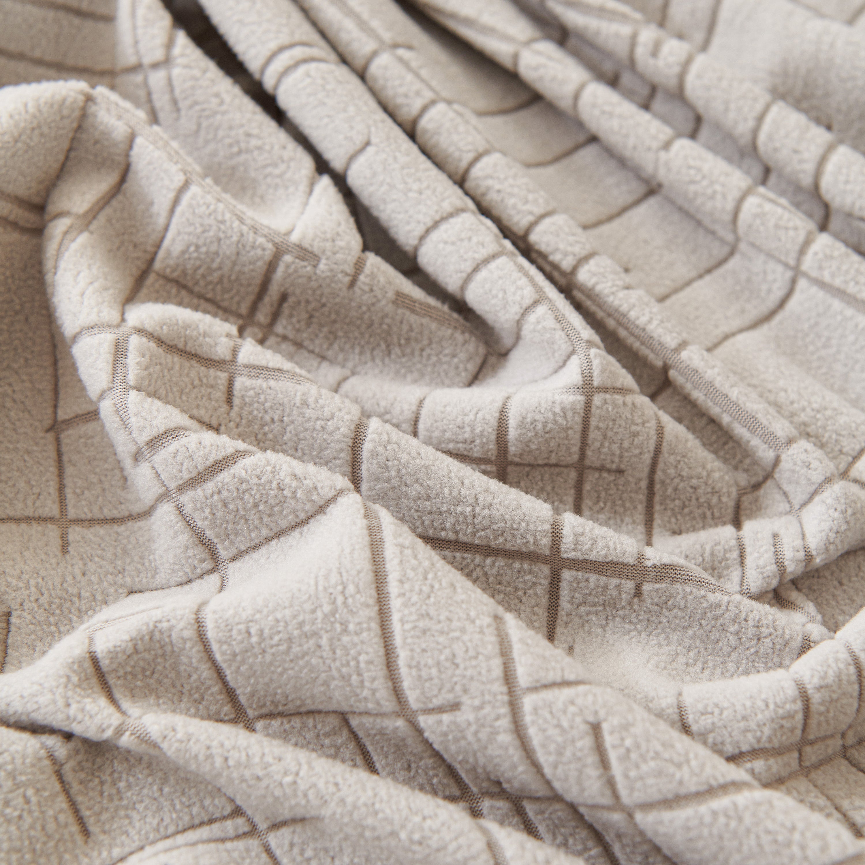 Embossed Lines Couch Covers Stretchable Non-slip & Washable Sofa Slipcovers
