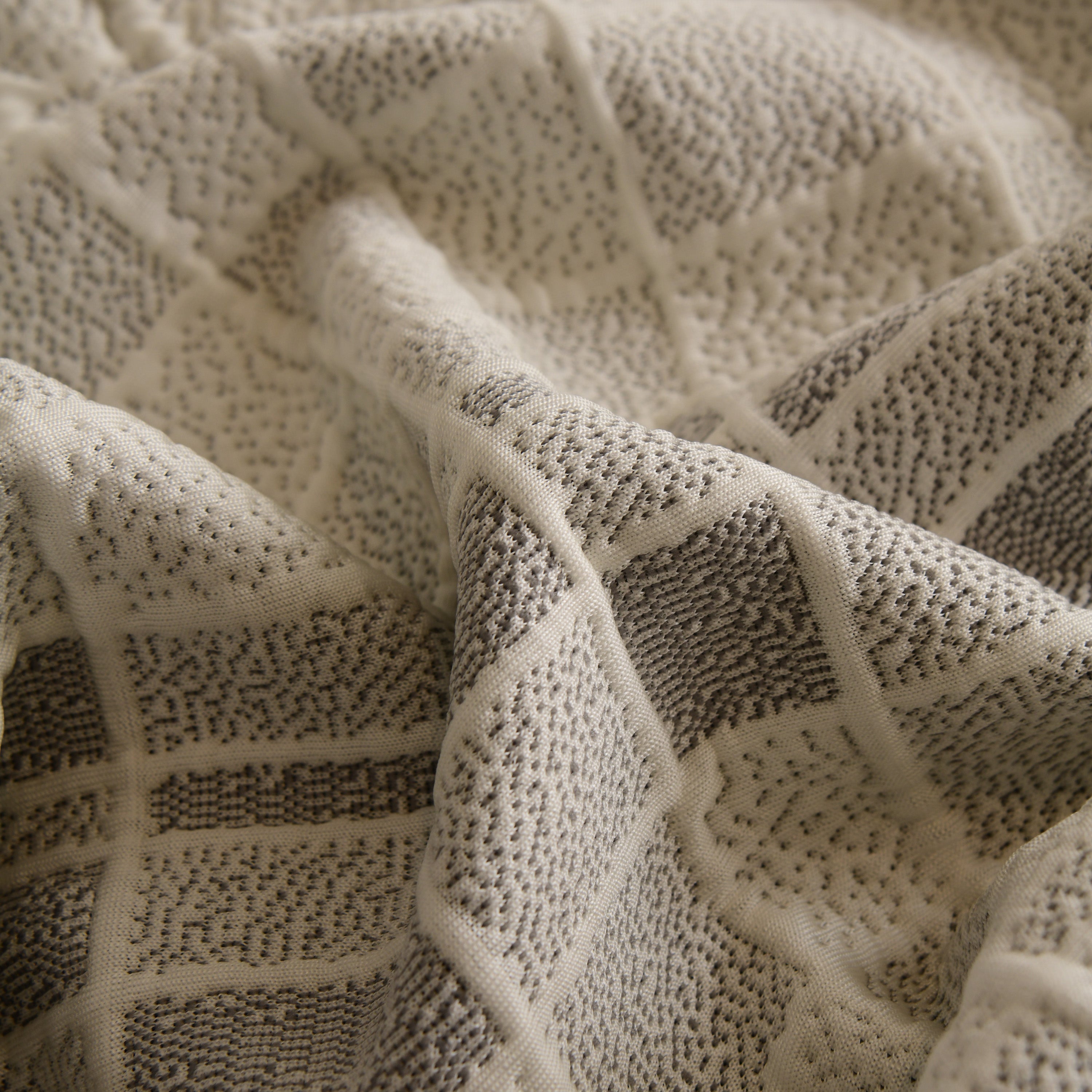 Sofa Cover Throw With Subtle Textured Stripes Lightweight Smooth Couch Slipcover