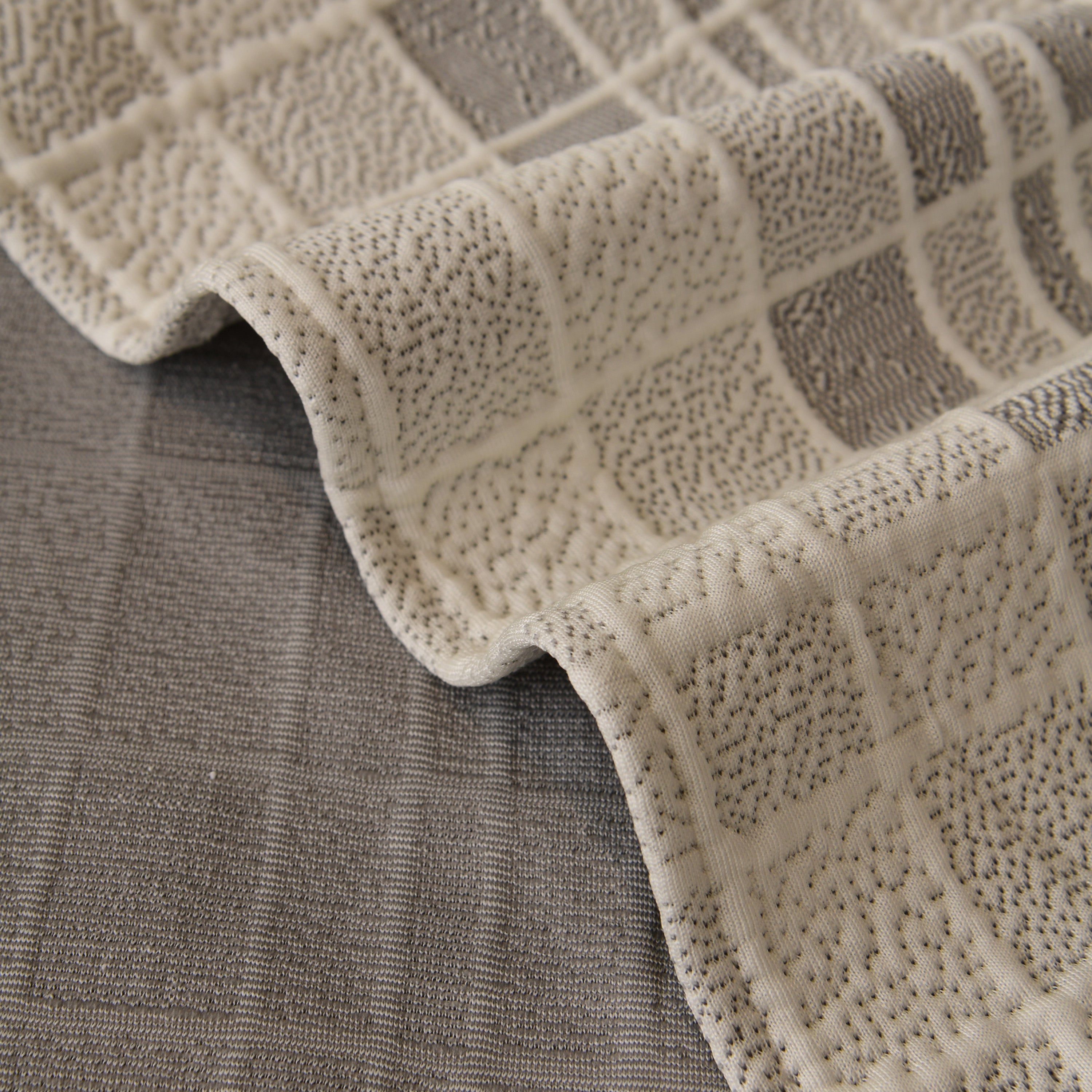 Sofa Cover Throw With Subtle Textured Stripes Lightweight Smooth Couch Slipcover