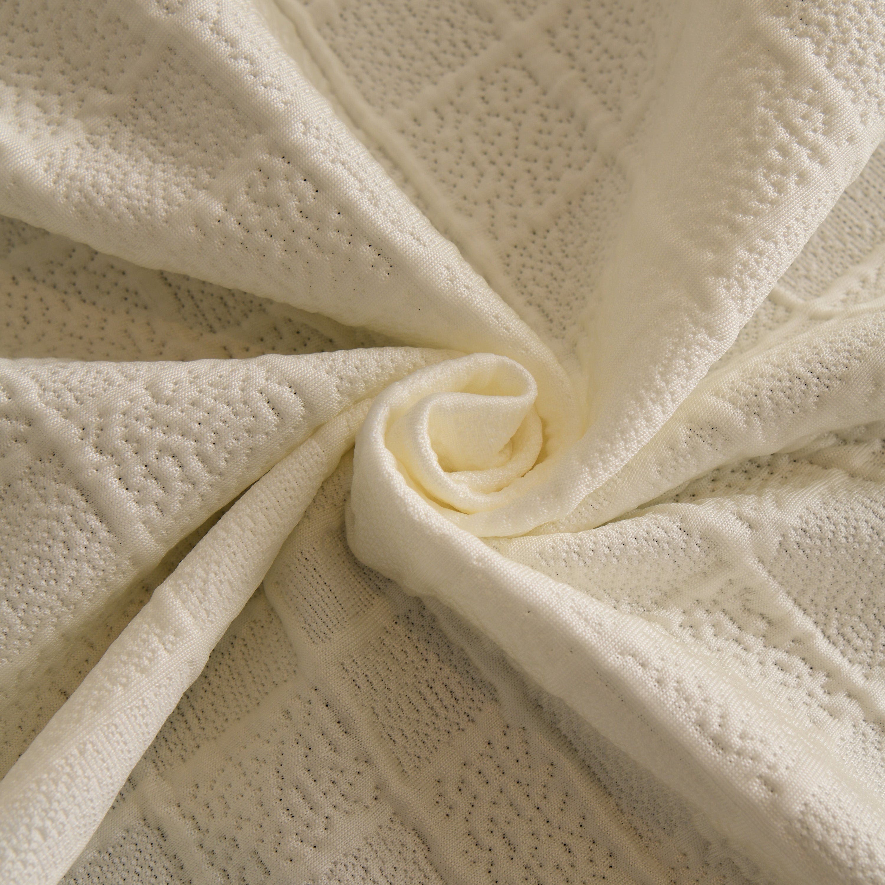 Sofa Cover Throw With Subtle Textured Stripes Lightweight Smooth Couch Slipcover