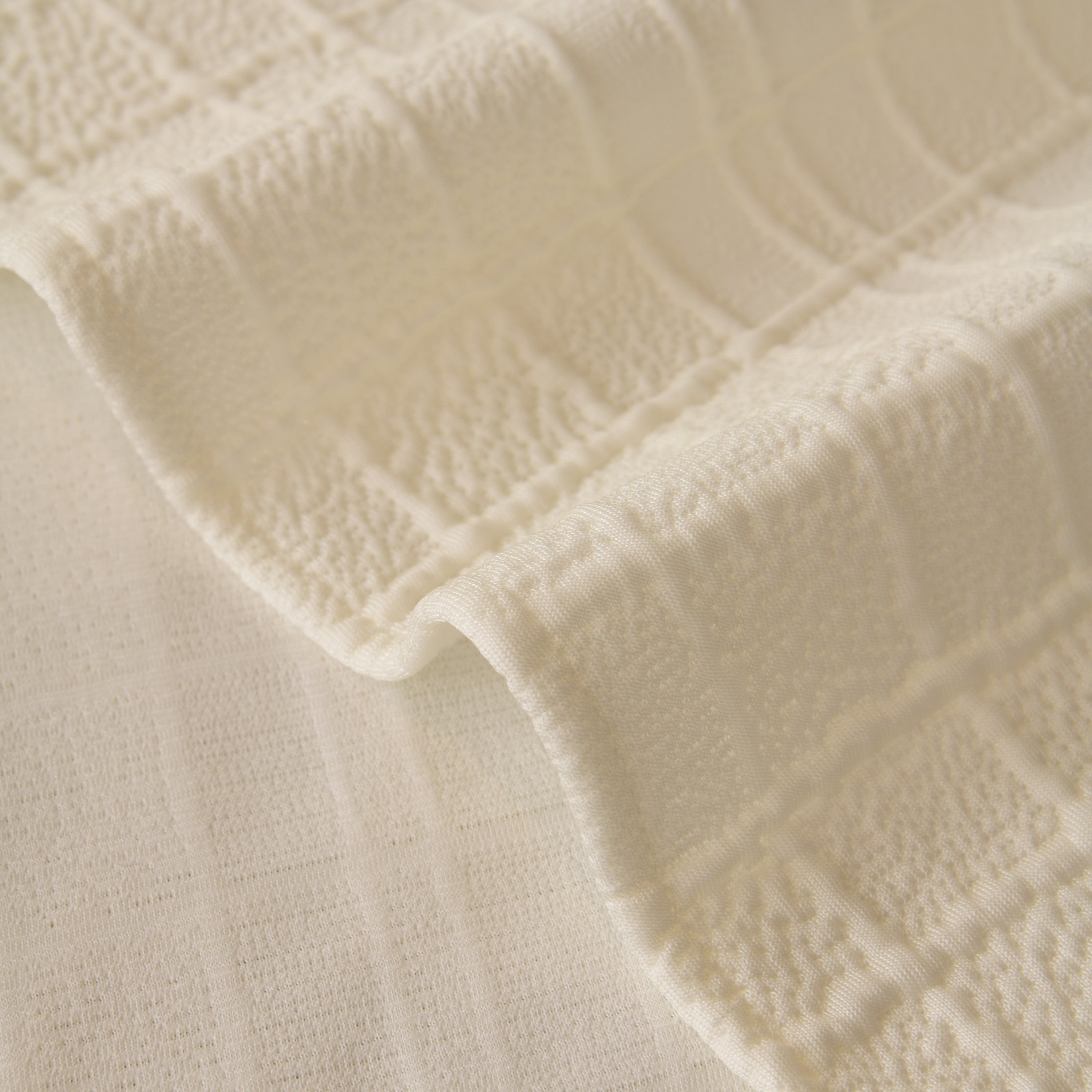Sofa Cover Throw With Subtle Textured Stripes Lightweight Smooth Couch Slipcover
